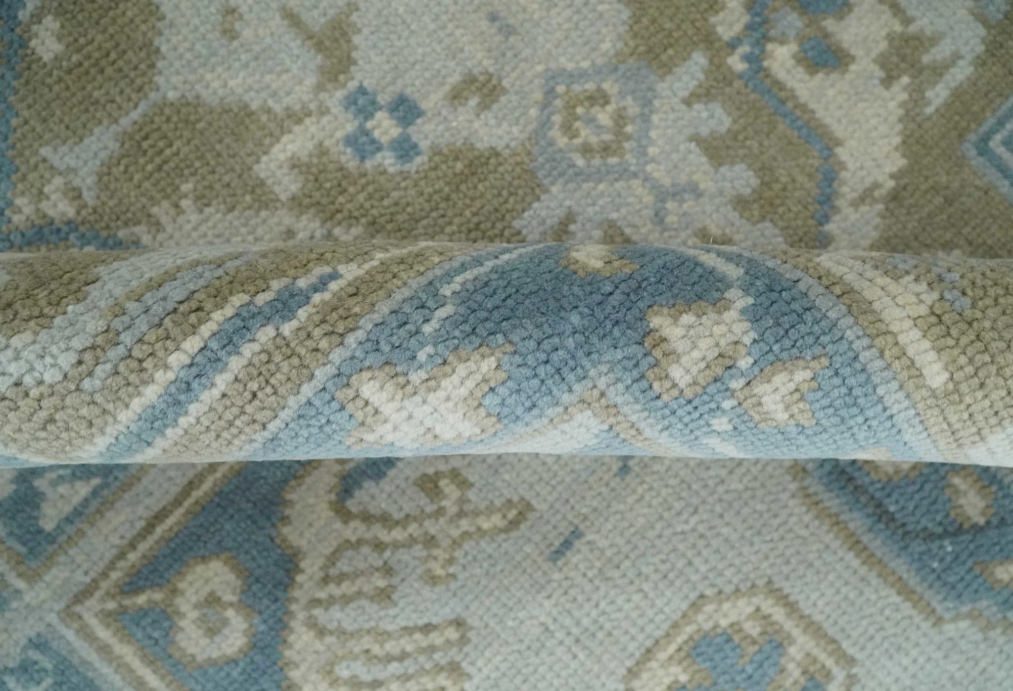 Cappadocia Rug 8x10 Hand Knotted Turkish Blue, Beige and Ivory Traditional Antique Persian Low Pile Area Rug | AC31810 - Image 10