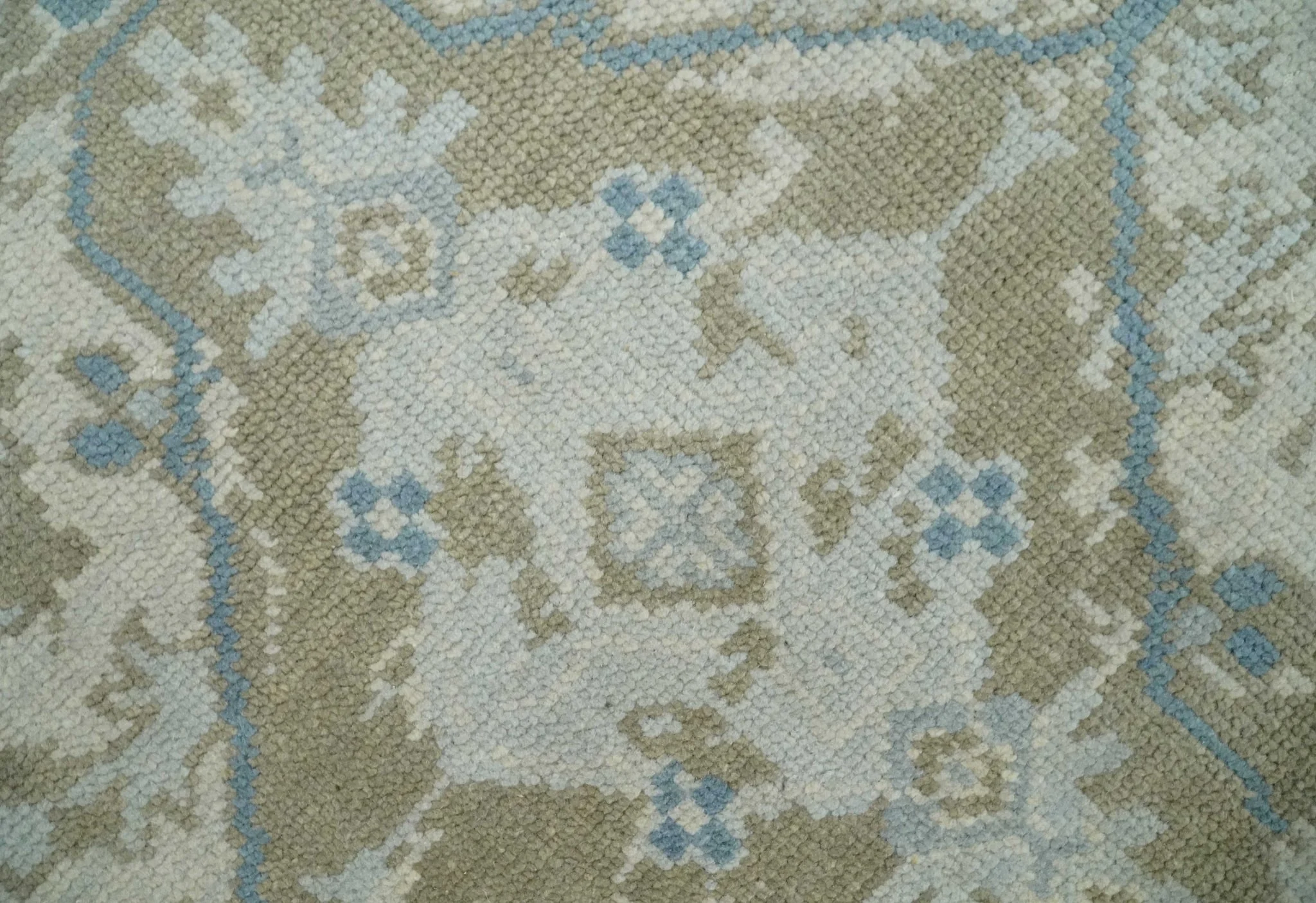 Cappadocia Rug 8x10 Hand Knotted Turkish Blue, Beige and Ivory Traditional Antique Persian Low Pile Area Rug | AC31810 - Image 4