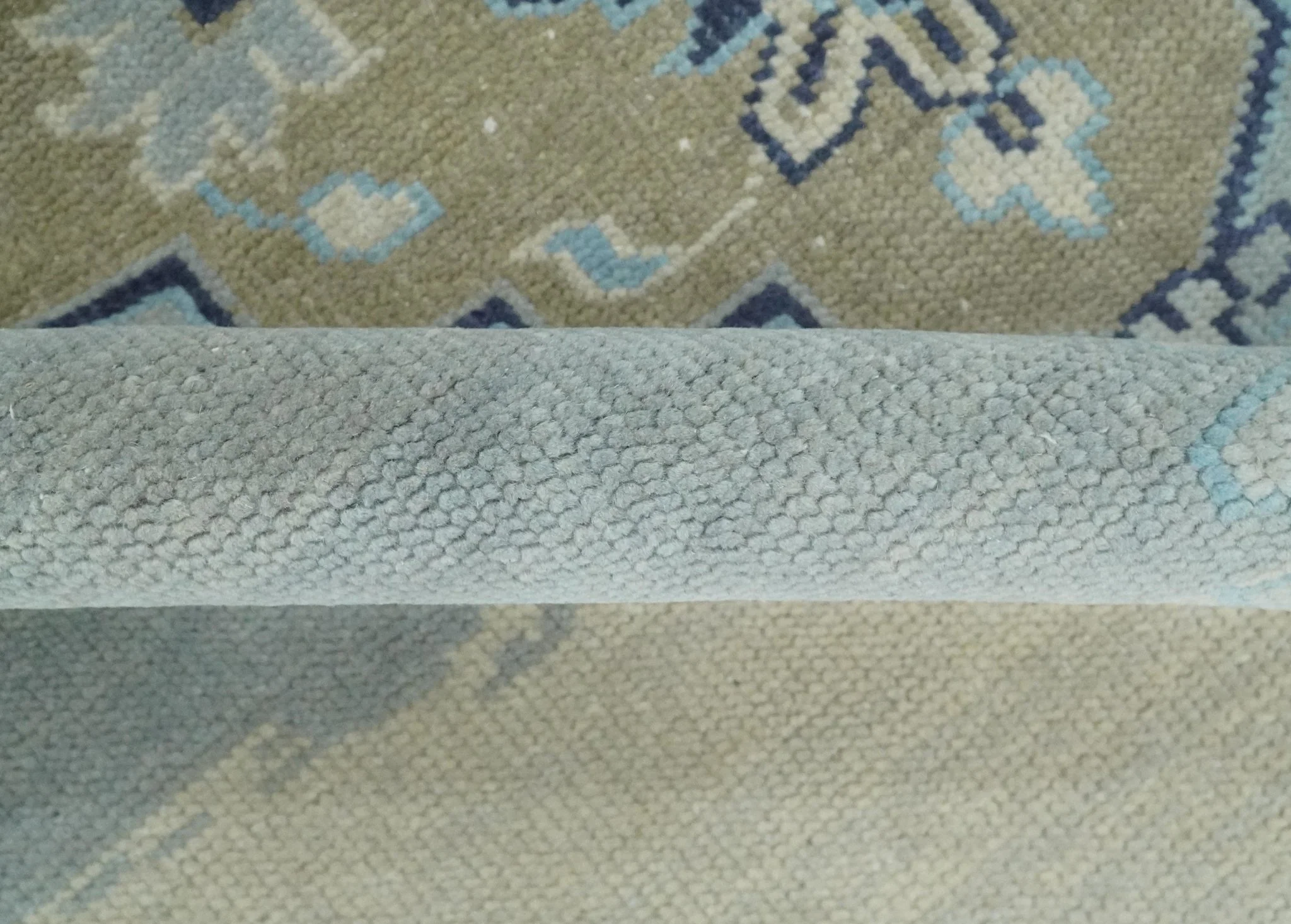 8x10 Hand Knotted Heriz Serapi Blue, Beige and Brown Traditional Antique Persian Area Rug | AC29810 - Image 6