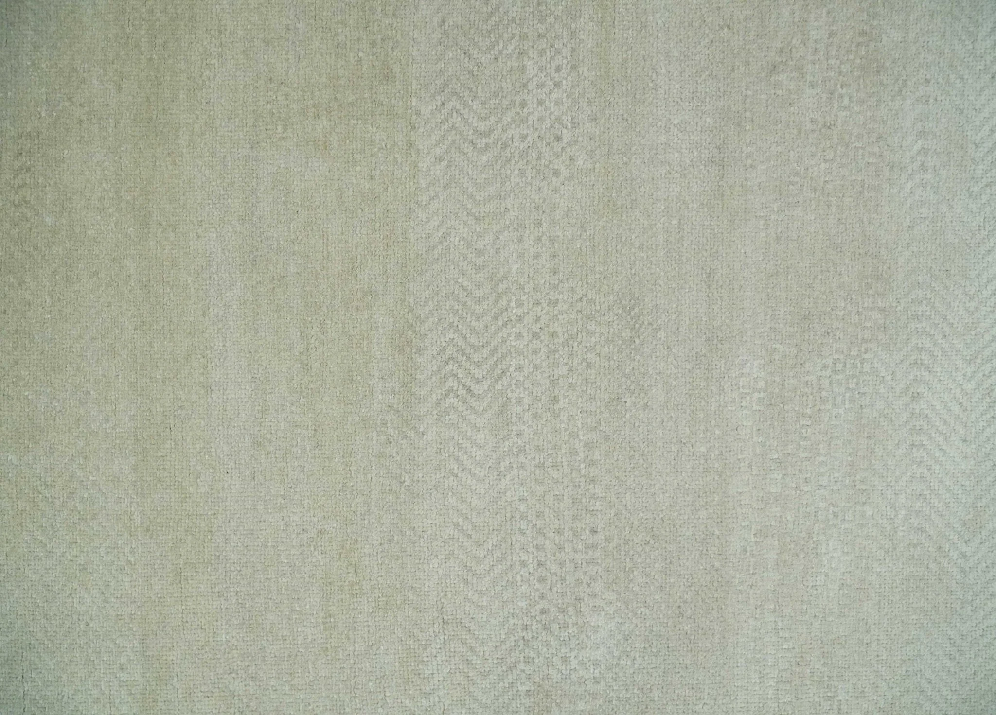 Hand Knotted Modern Geometric Trellis Scandinavian 8x10 Beige and Ivory Wool Area Rug | TRDCP932810 - Image 9