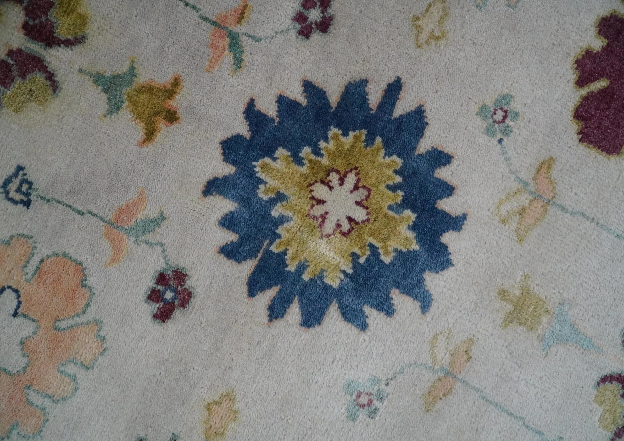 8x10 Hand Knotted Silver and Brown Traditional Vintage Persian Style Antique Wool Rug | TRDCP759810 - Image 4