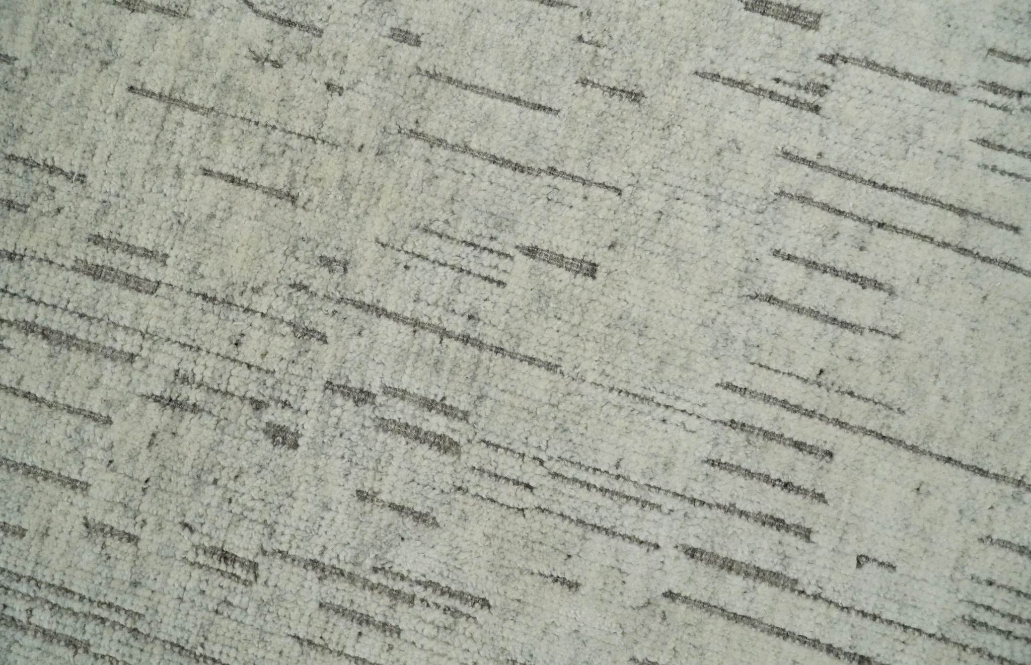 8x10 Hand Knotted Woolen Modern Contemporary Beige and Gray Tribal Area Rug | TRDCP637810 - Image 4