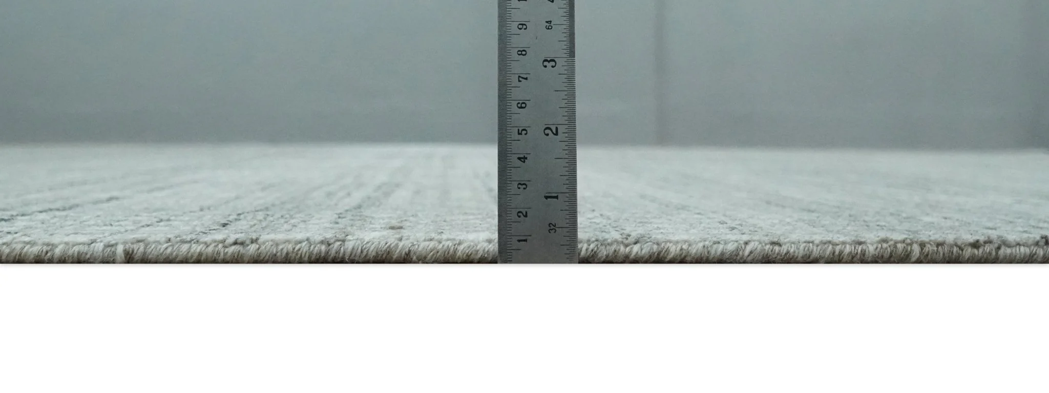 8x10 Hand Made Shaded Scandinavian Beige and Gray Blended Wool Flatwoven Area Rug | KE10 - Image 8