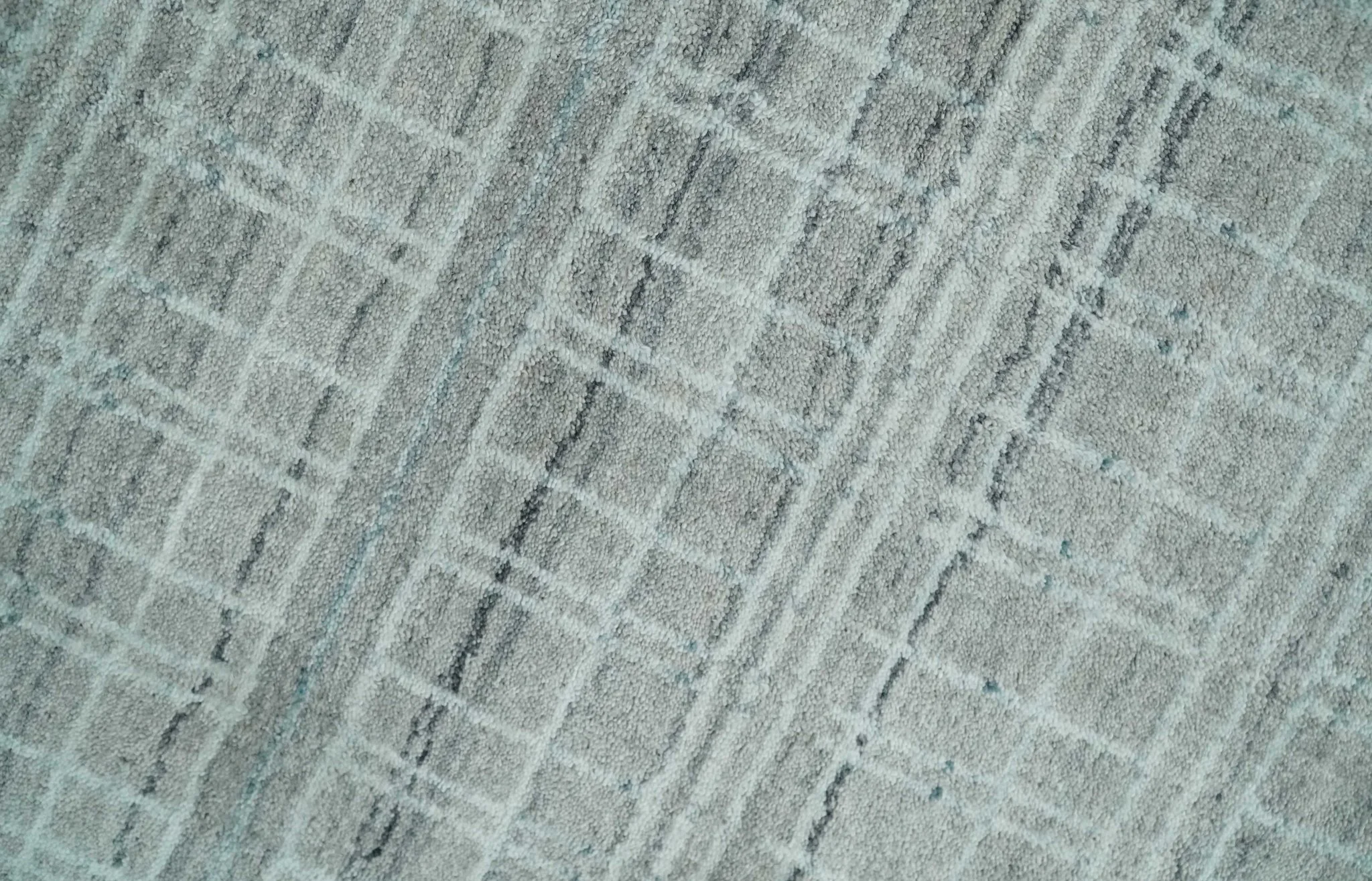 8x10 Hand Made Shaded Scandinavian White, Camel and Gray Blended Wool Flatwoven Area Rug | KE25 - Image 4