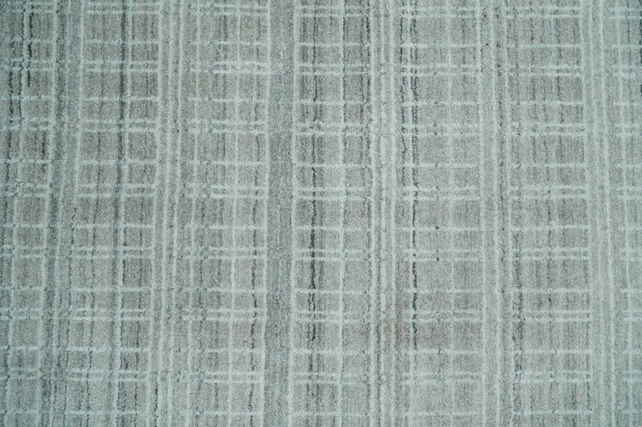 8x10 Hand Made Shaded Scandinavian White, Camel and Gray Blended Wool Flatwoven Area Rug | KE25 - Image 8