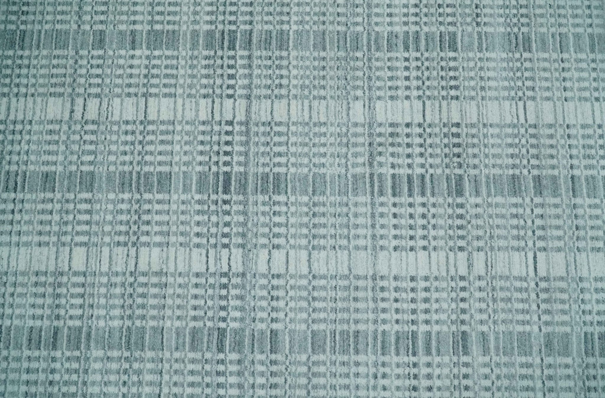 Modern 8x10 Hand Made striped Ivory, silver and Gray Scandinavian Blended Wool Flatwoven Area Rug | KE2 - Image 9
