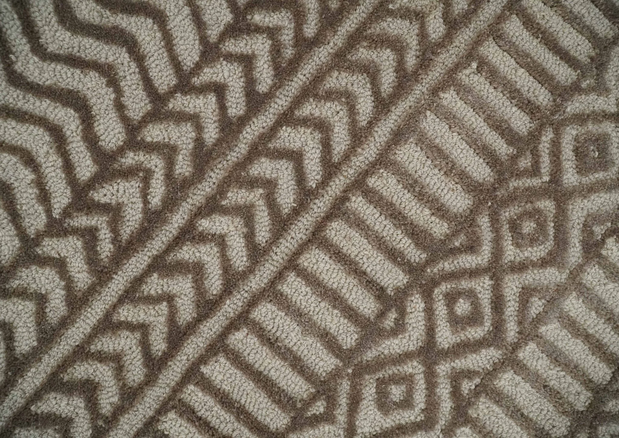 8x10 Hand Tufted Ivory and Bronze Stripes Pattern Rug Multi Size Living Room and Bedroom Rug | TRD6530810S - Image 4