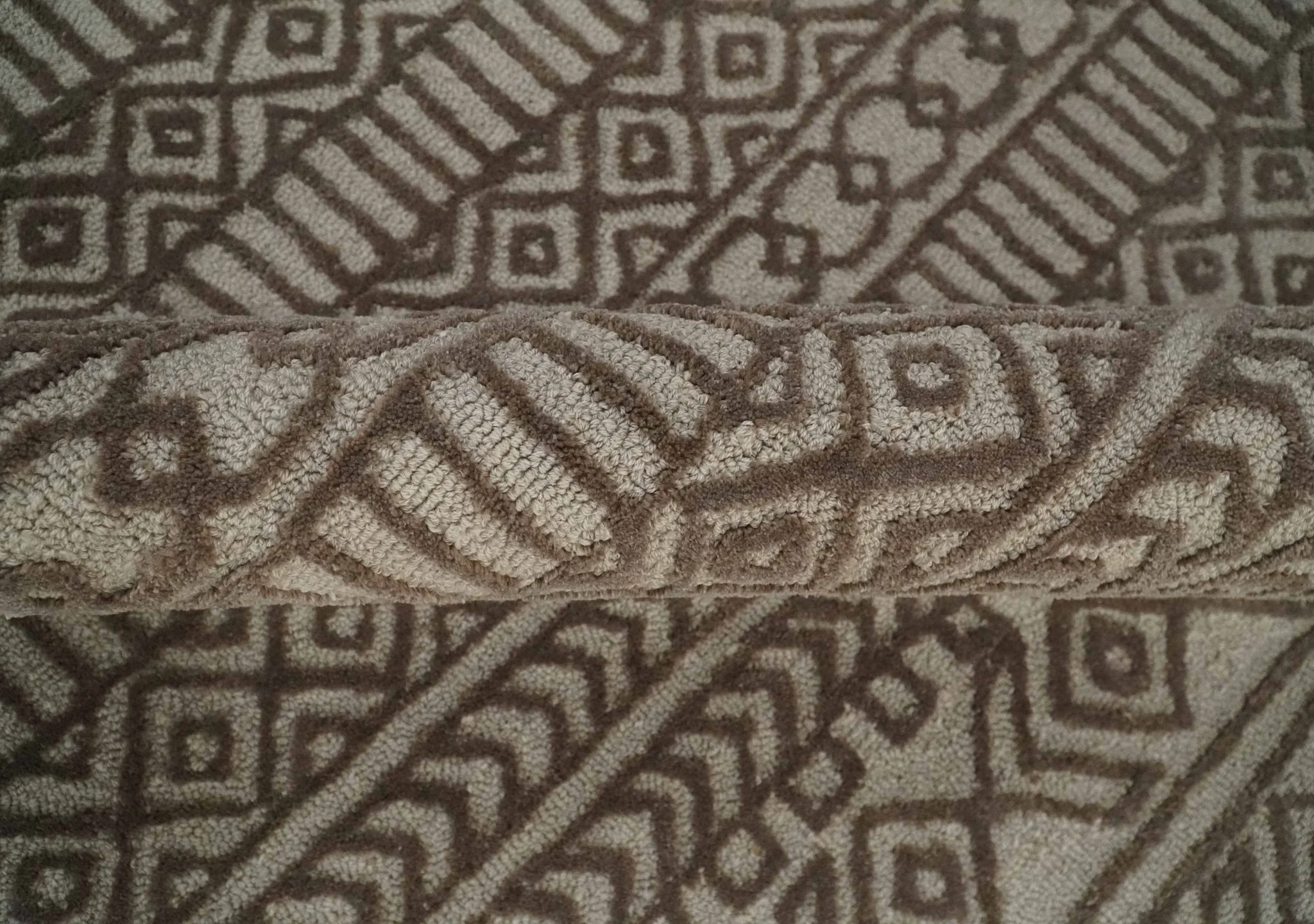 8x10 Hand Tufted Ivory and Bronze Stripes Pattern Rug Multi Size Living Room and Bedroom Rug | TRD6530810S - Image 6