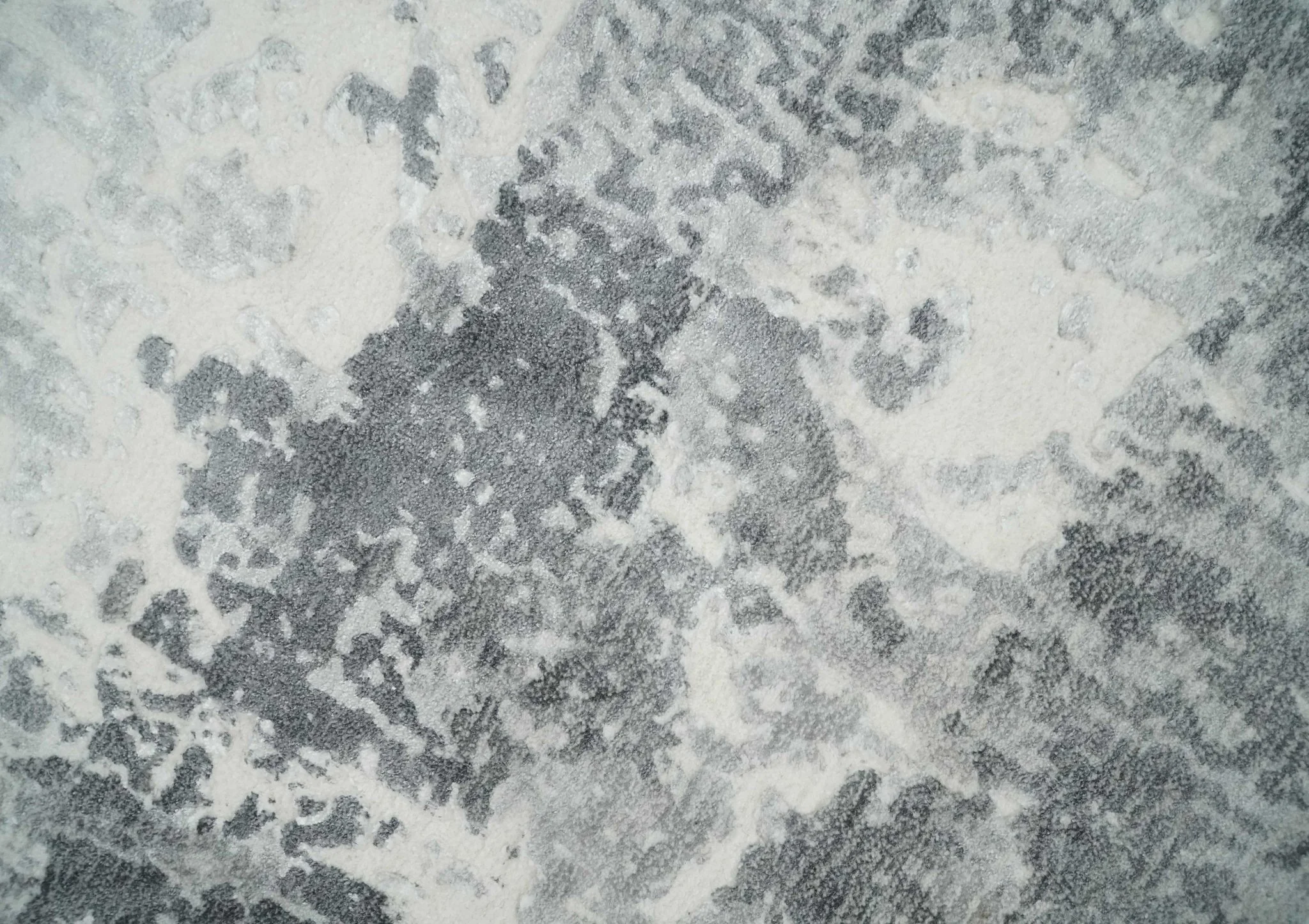 8x10 Ivory, Silver and Charcoal Modern Abstract Hand Loomed Blended wool and Art silk Area Rug - Image 4