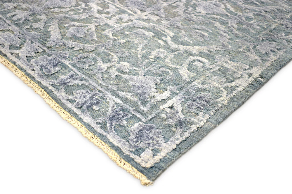 8'x10'  Modern Hand made Hand-spun wool and Handspun Bamboo Silk  Area  Rug  | The Rug Decor | TRD2021810 - Image 5
