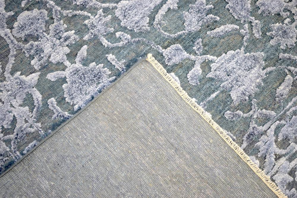 8'x10'  Modern Hand made Hand-spun wool and Handspun Bamboo Silk  Area  Rug  | The Rug Decor | TRD2021810 - Image 6