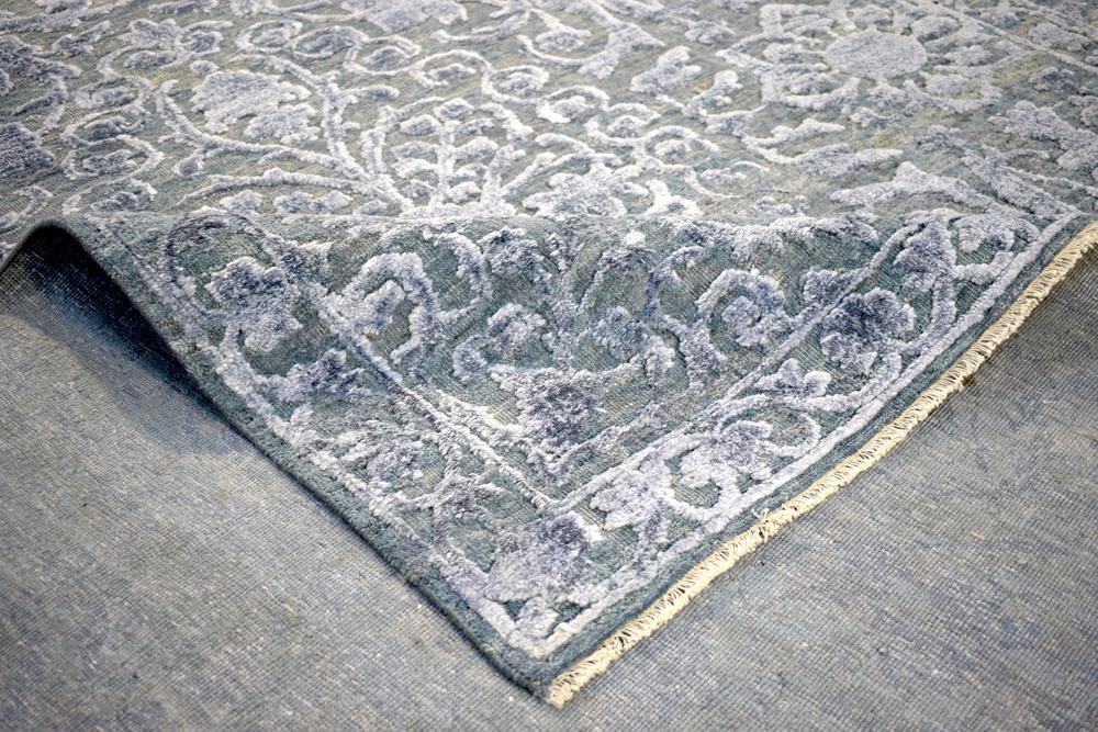 8'x10'  Modern Hand made Hand-spun wool and Handspun Bamboo Silk  Area  Rug  | The Rug Decor | TRD2021810 - Image 7