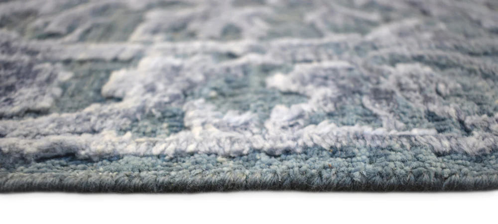 8'x10'  Modern Hand made Hand-spun wool and Handspun Bamboo Silk  Area  Rug  | The Rug Decor | TRD2021810 - Image 8