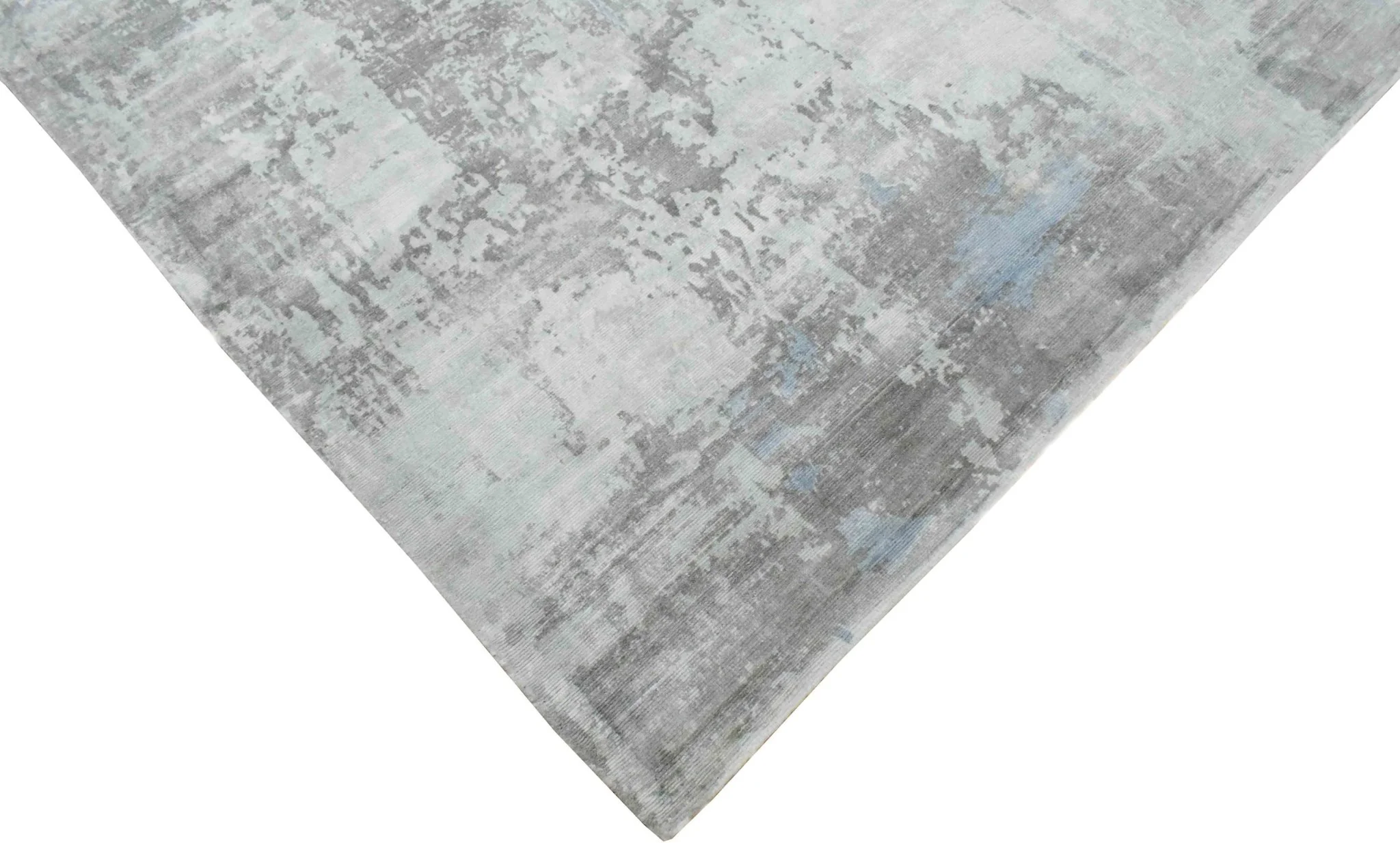 8x10 Rug, Abstract Blue and Gray Rug made with Viscose Art Silk, Living, Dinning and Bedroom Rug | TRD0090AR810 - Image 5