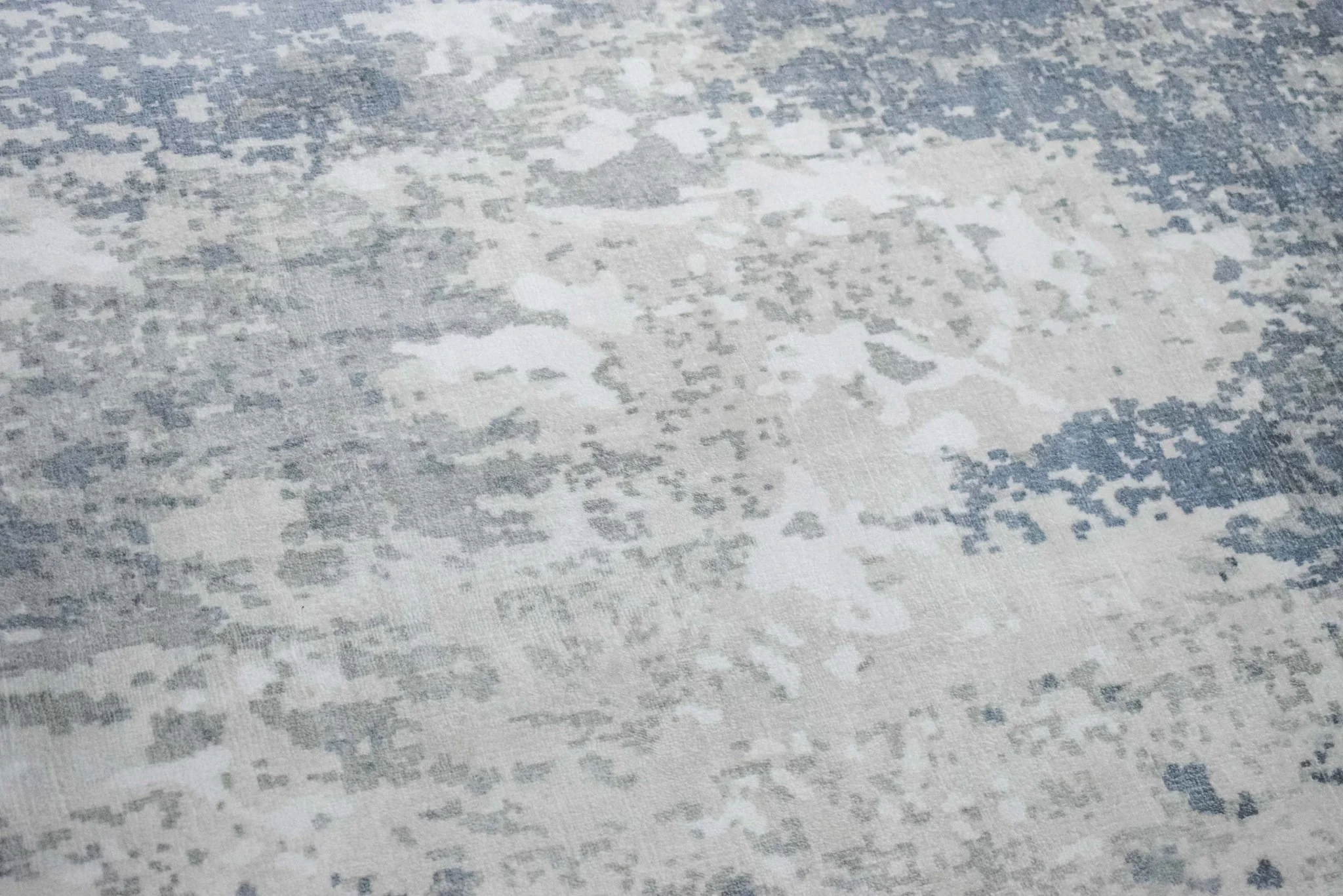 8x10 Rug, Abstract Blue and Ivory Rug made with Viscose Art Silk, Living, Dinning and Bedroom Rug | TRD006QT810 - Image 2