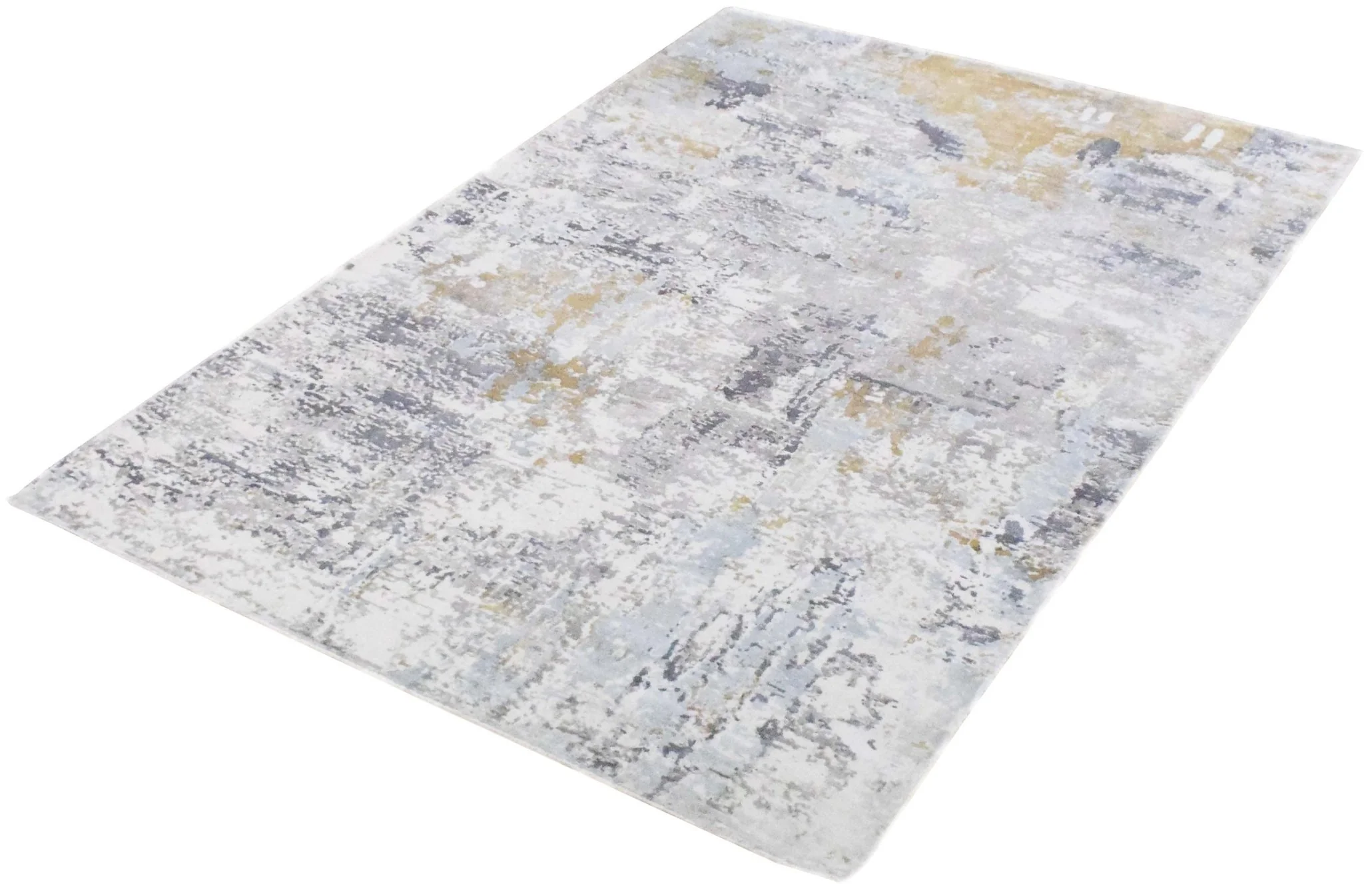 8x10 Rug, Abstract Blue and Ivory Rug made with Viscose Art Silk, Living, Dinning and Bedroom Rug | TRD030OP - Image 3