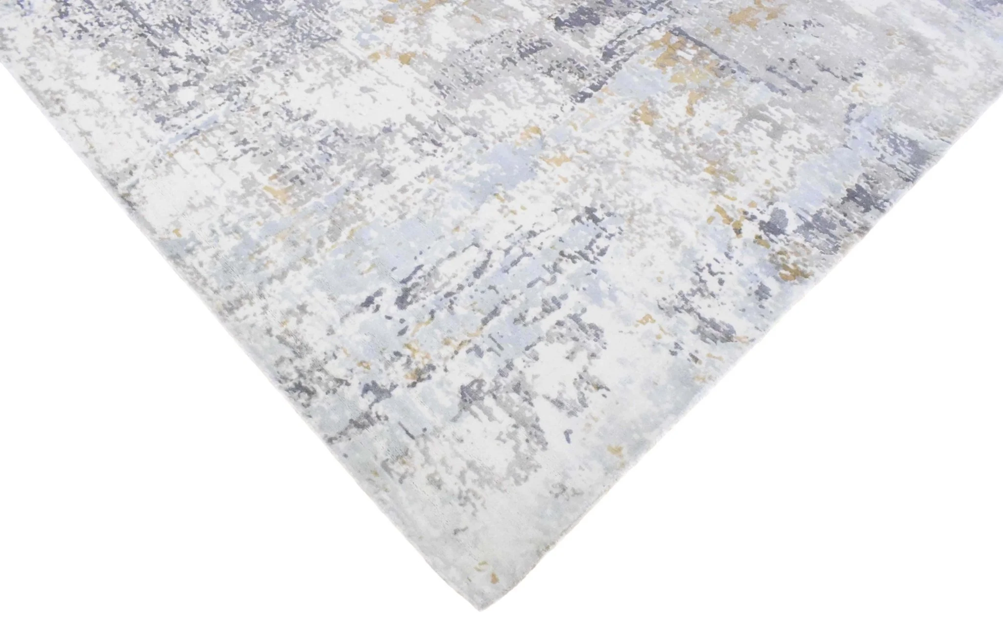 8x10 Rug, Abstract Blue and Ivory Rug made with Viscose Art Silk, Living, Dinning and Bedroom Rug | TRD030OP - Image 5