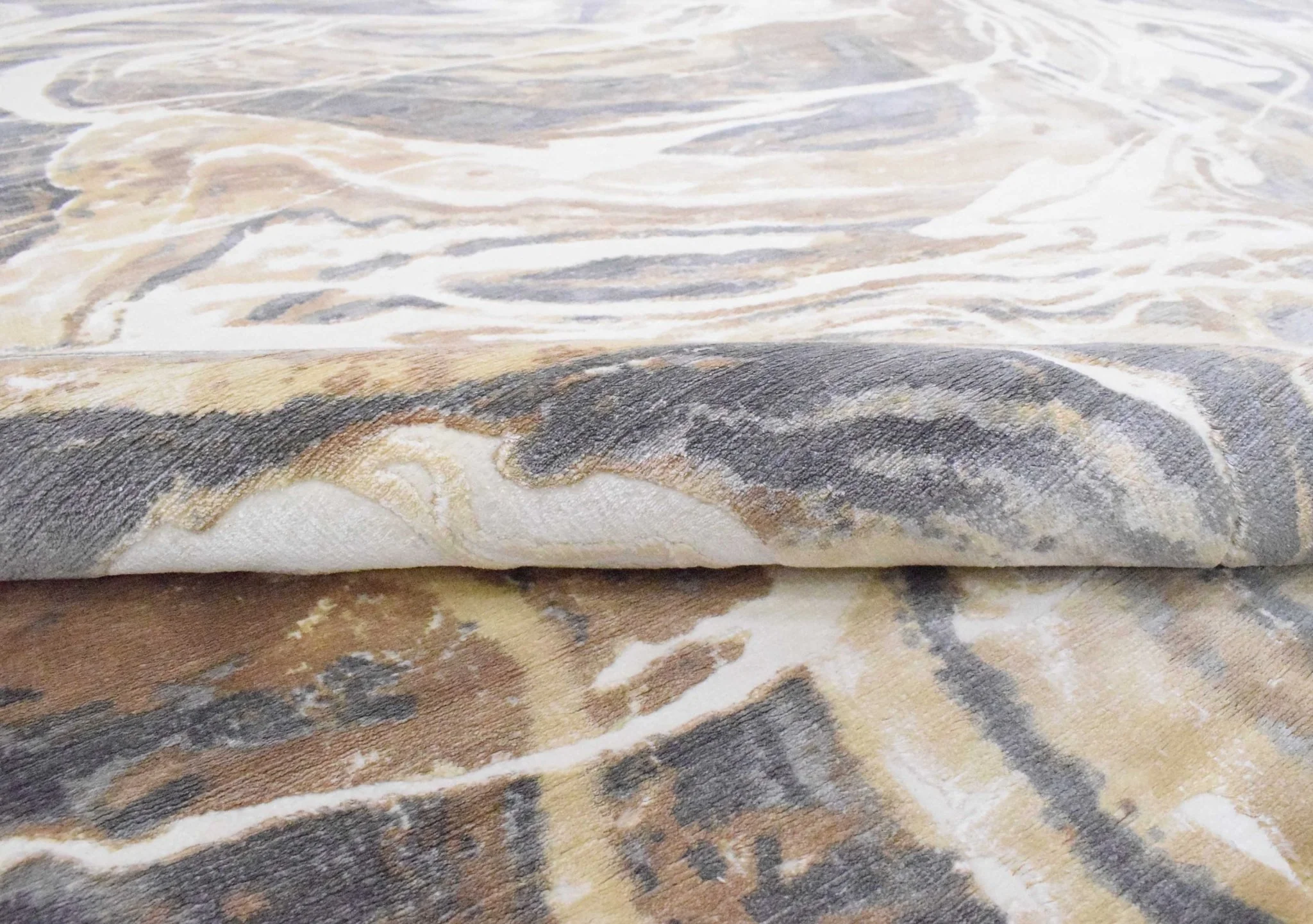 8x10 Rug, Bronze and Gray Rug, One of a Kind Rug - Image 2