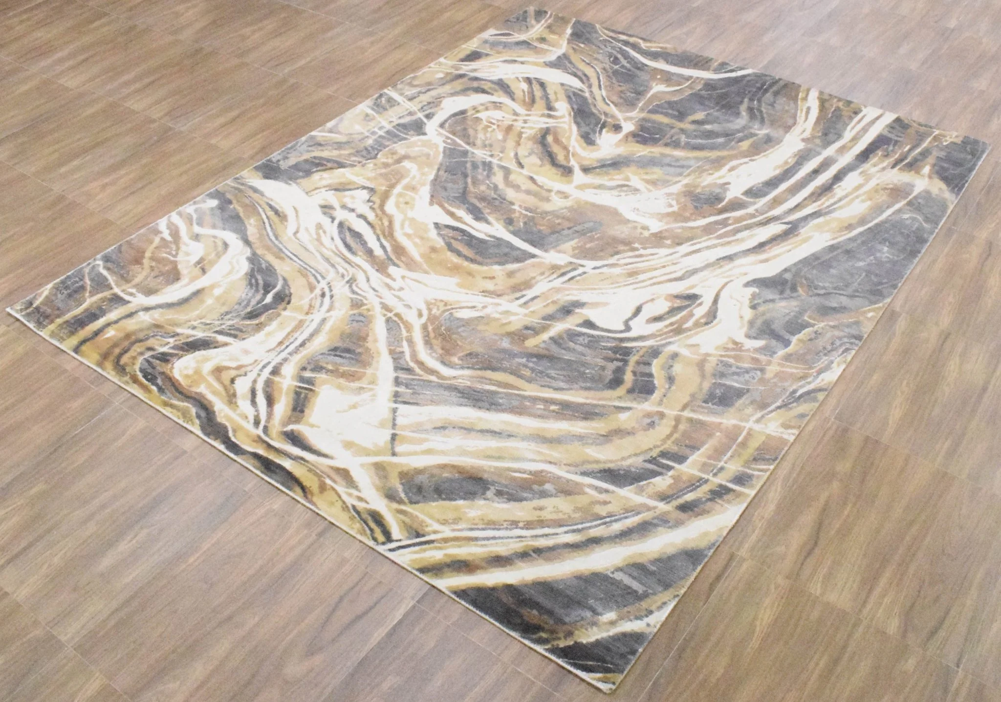 8x10 Rug, Bronze and Gray Rug, One of a Kind Rug - Image 3