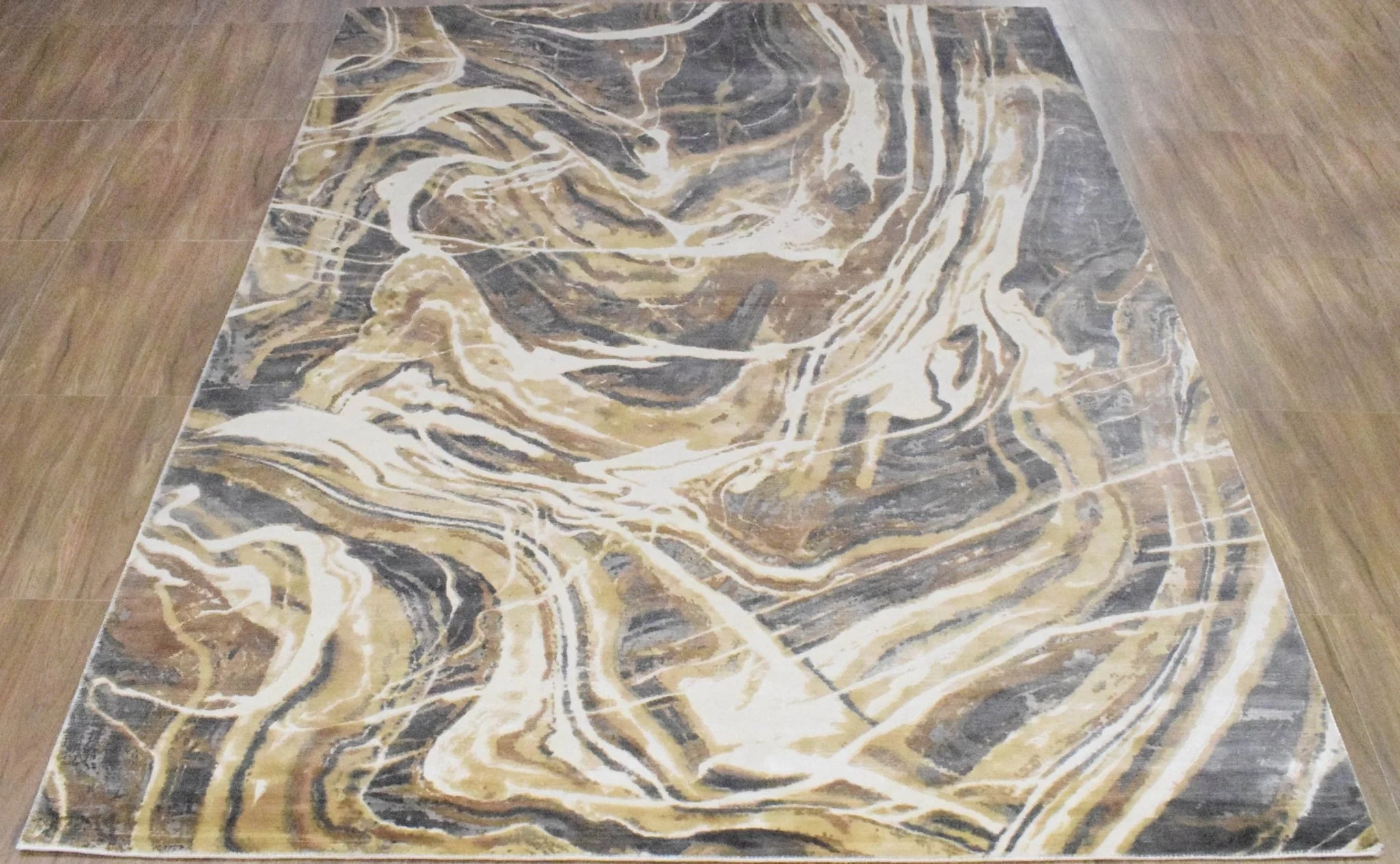 8x10 Rug, Bronze and Gray Rug, One of a Kind Rug - Image 5
