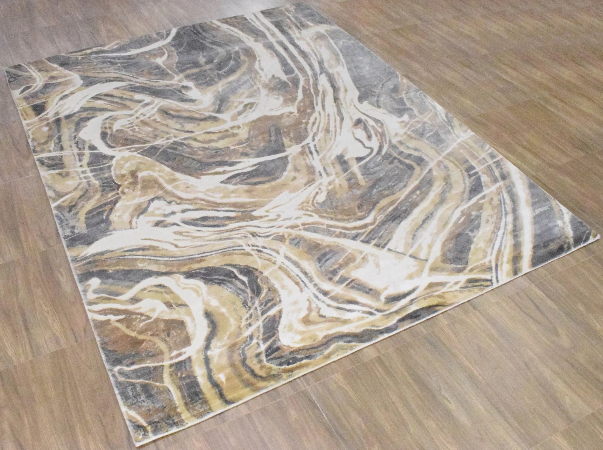 8x10 Rug, Bronze and Gray Rug, One of a Kind Rug - Image 6