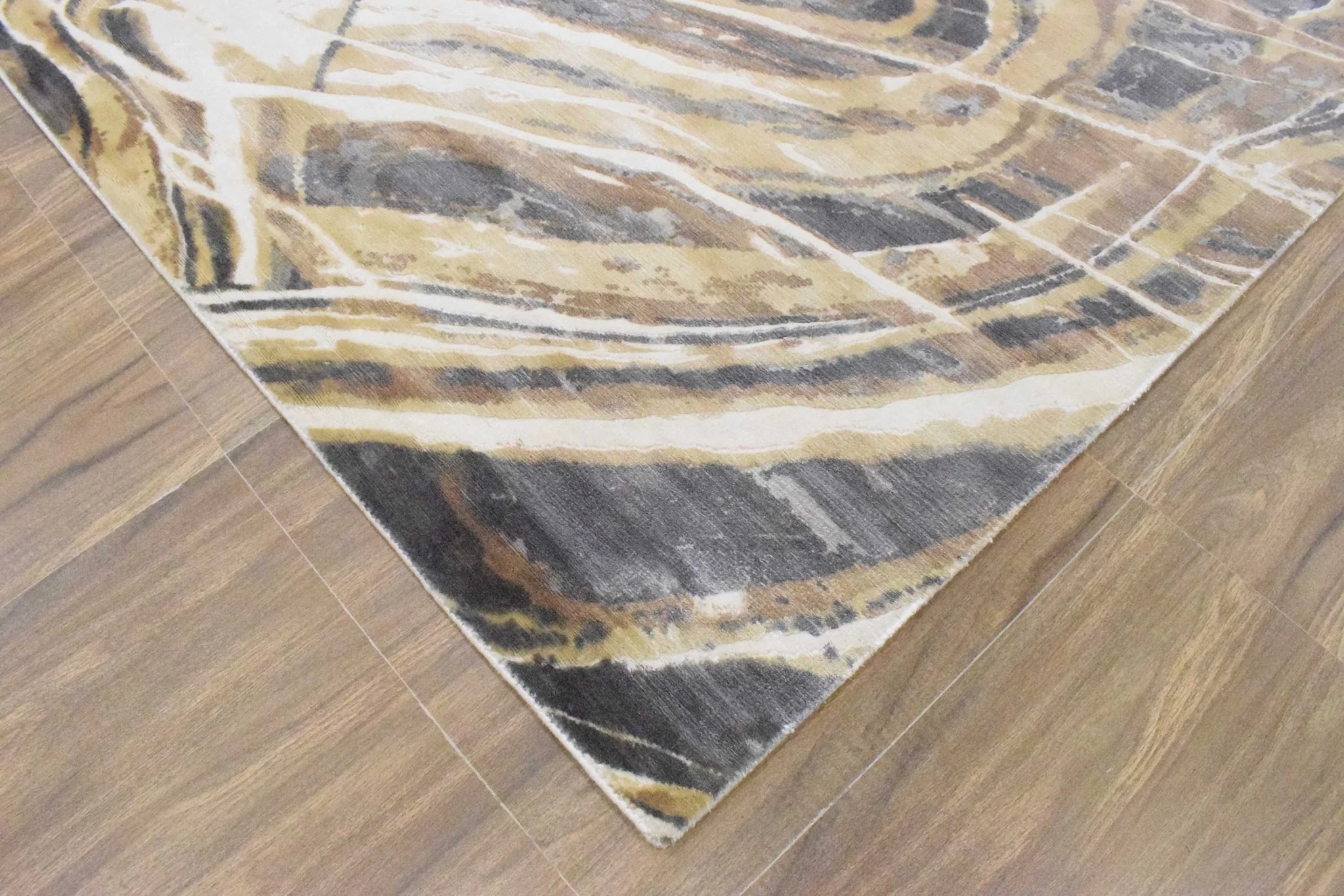 8x10 Rug, Bronze and Gray Rug, One of a Kind Rug - Image 7