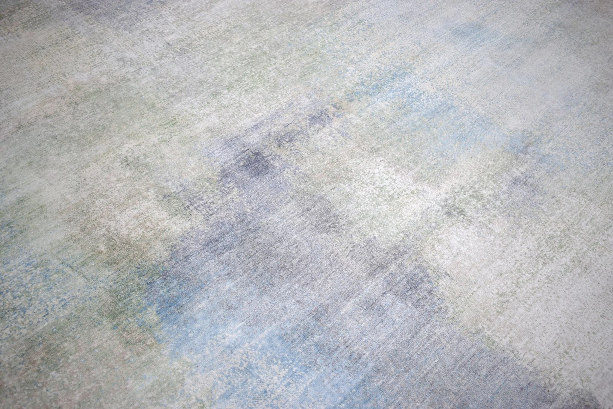 8x10 Rug | Modern Abstract Handmade with Bamboo Silk Blue Area Rug | TRD1750810 - Image 2