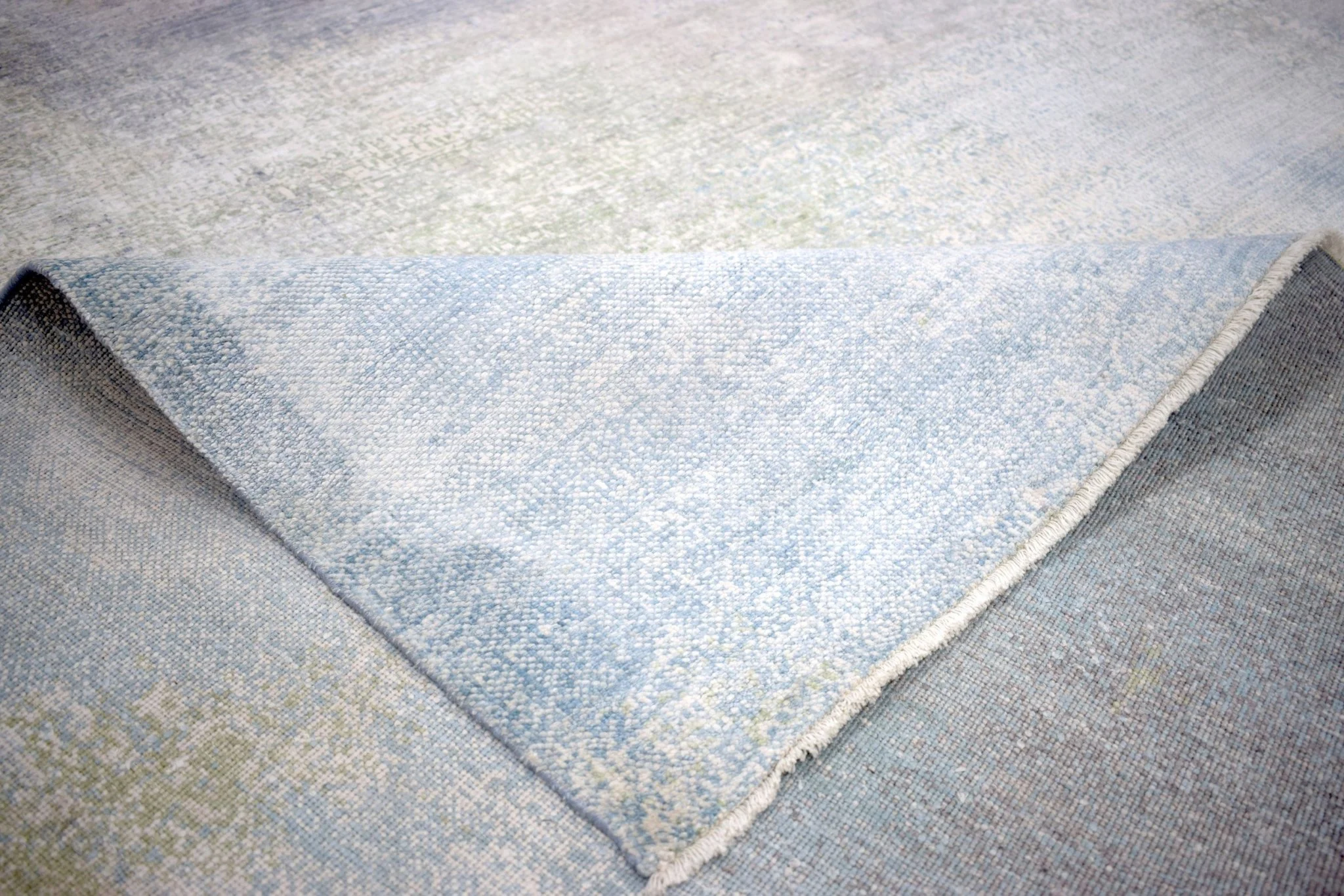 8x10 Rug | Modern Abstract Handmade with Bamboo Silk Blue Area Rug | TRD1750810 - Image 8