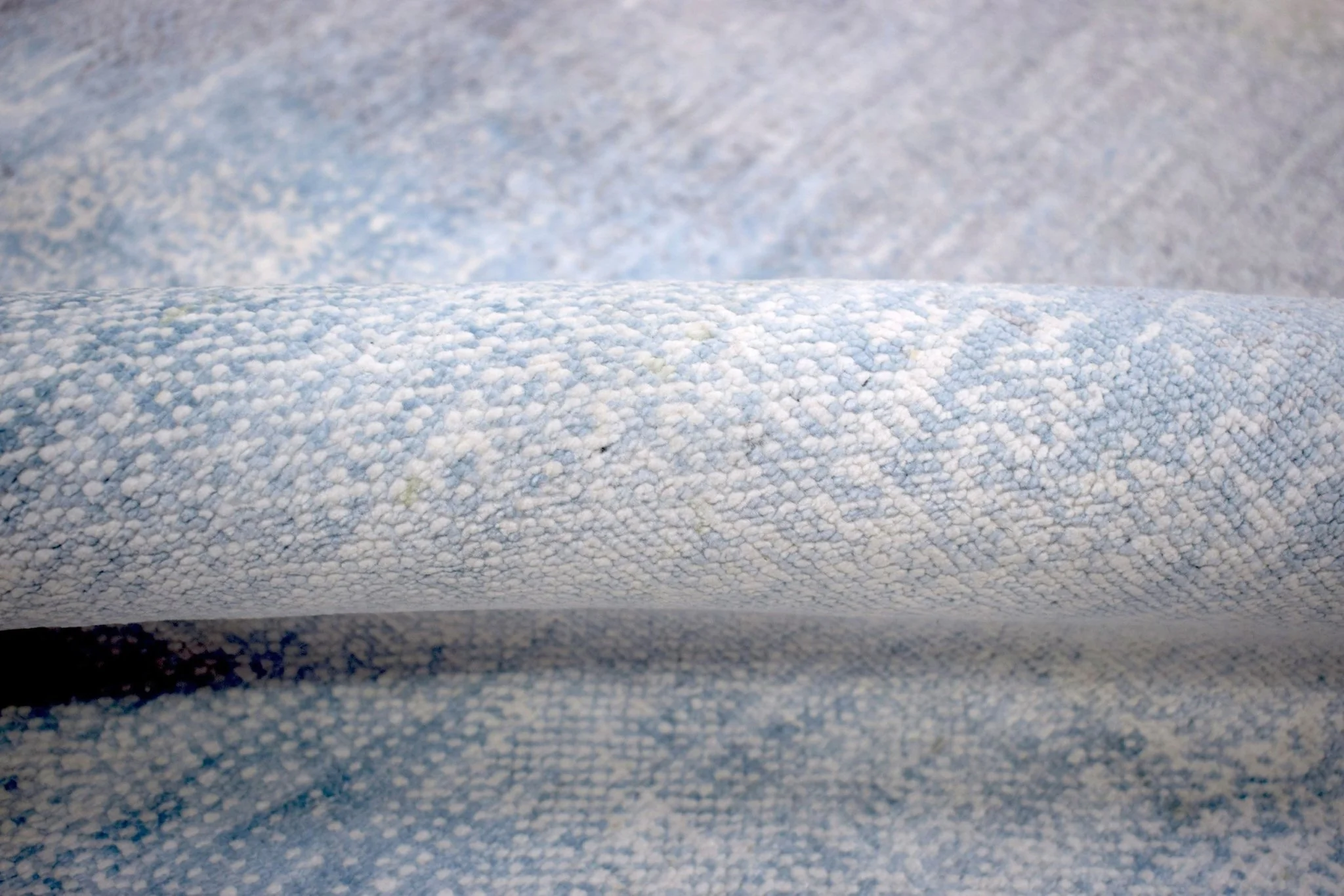 8x10 Rug | Modern Abstract Handmade with Bamboo Silk Blue Area Rug | TRD1750810 - Image 9
