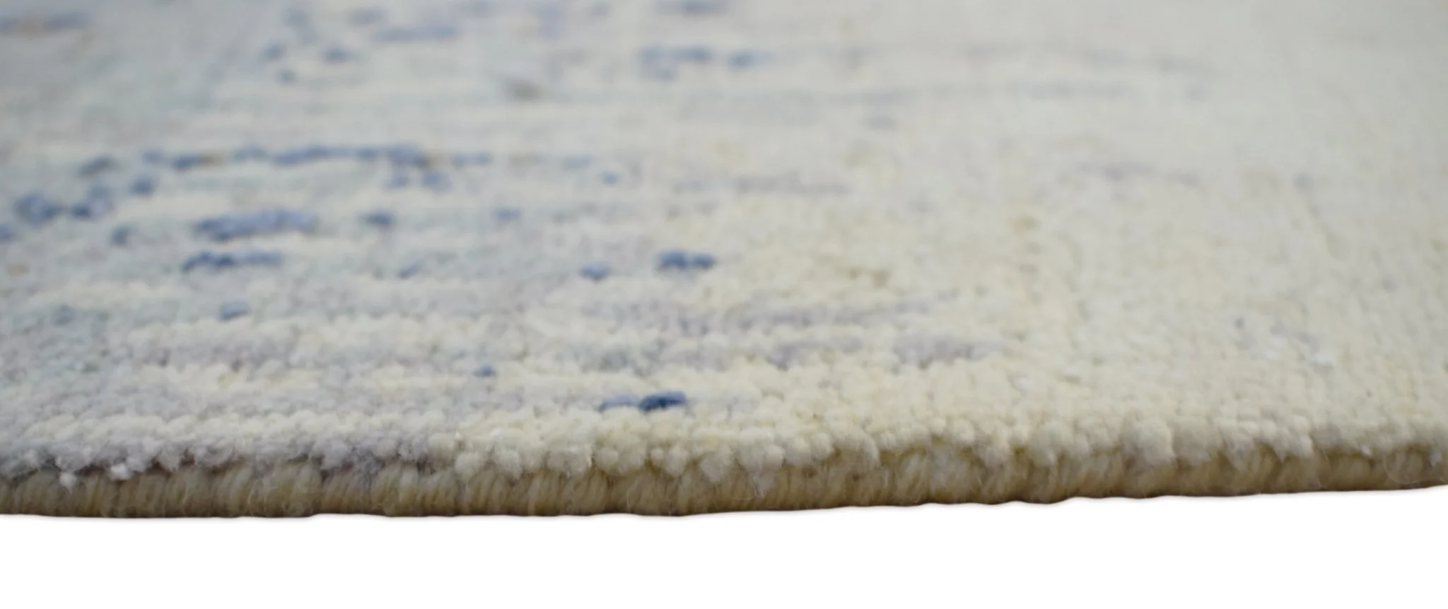 Rust, Blue and Beige 8x10 Rug Modern Hand made Hand-spun wool and Handspun Bamboo Silk  Area  Rug| The Rug Decor | TRD2095810 - Image 9