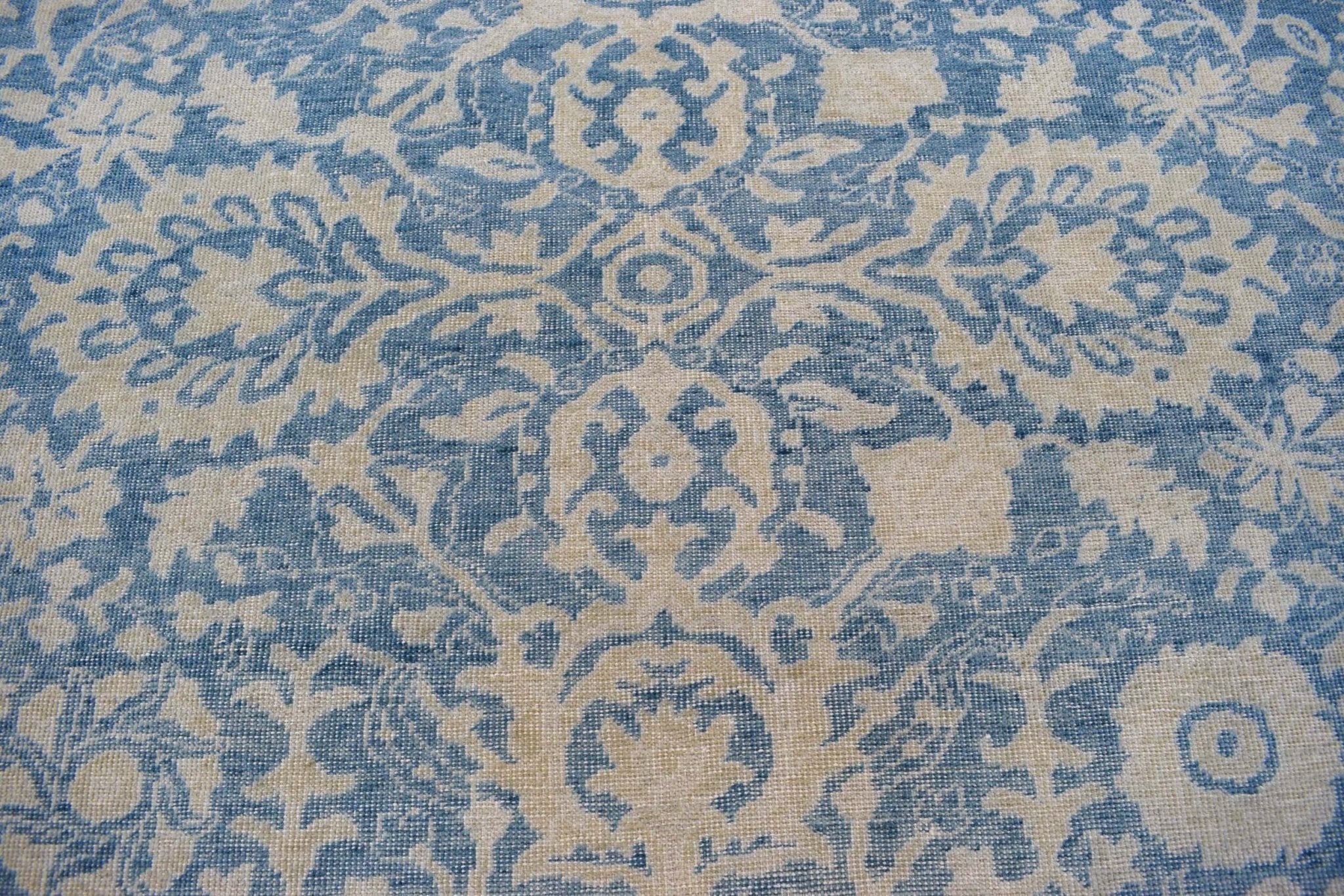 8x10 Blue and Gray Rug | Vintage Traditional Argentina Wool Area Rug Living, Bedroom, Dinning Room Rug | TRD1829810 - Image 3