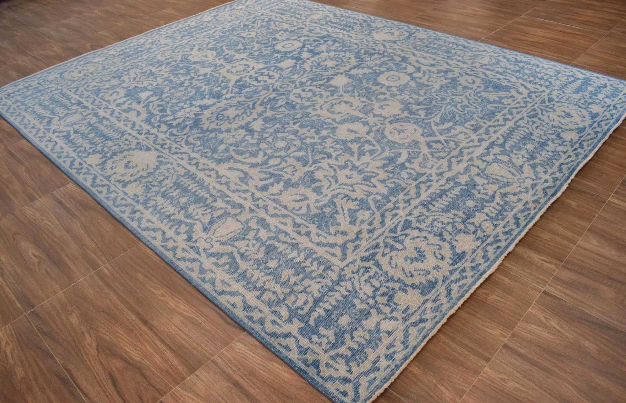 8x10 Blue and Gray Rug | Vintage Traditional Argentina Wool Area Rug Living, Bedroom, Dinning Room Rug | TRD1829810 - Image 4