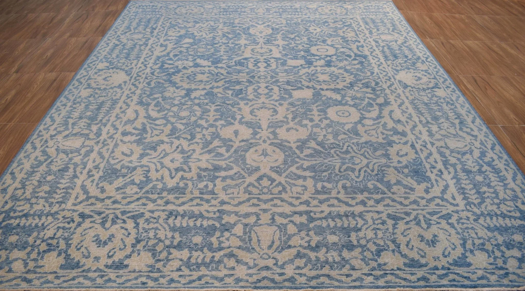 8x10 Blue and Gray Rug | Vintage Traditional Argentina Wool Area Rug Living, Bedroom, Dinning Room Rug | TRD1829810 - Image 5