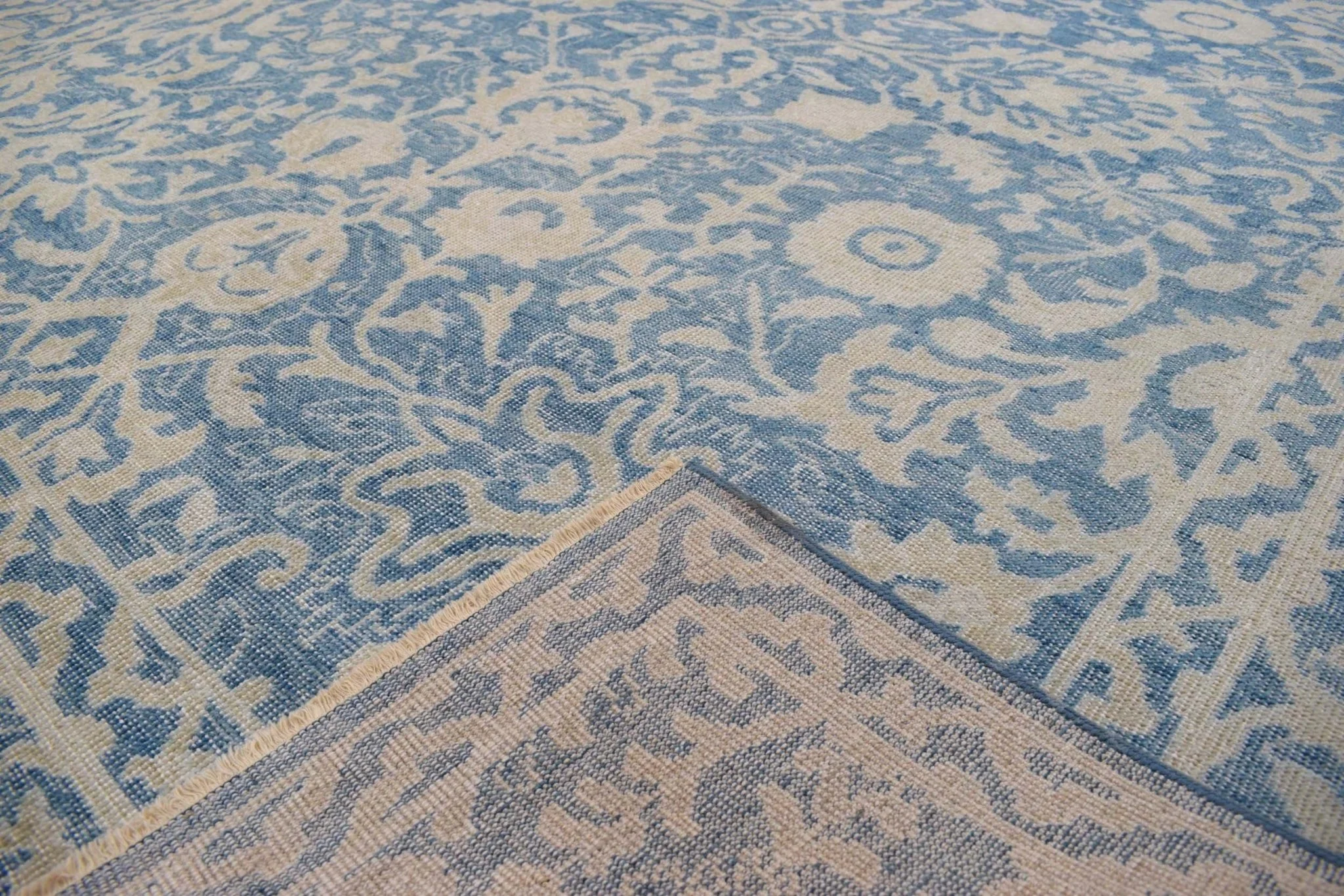 8x10 Blue and Gray Rug | Vintage Traditional Argentina Wool Area Rug Living, Bedroom, Dinning Room Rug | TRD1829810 - Image 7