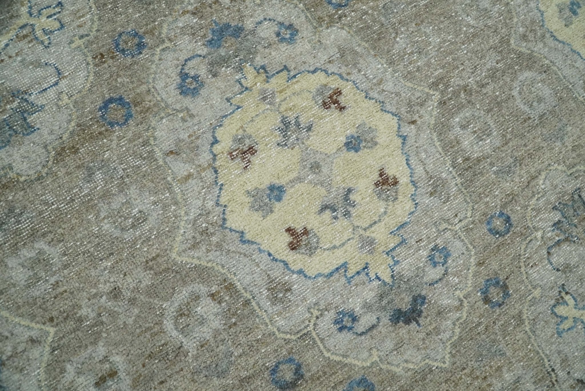 Vintage Hand Knotted 8x10 Traditional Oxidized Textured Low Pile Wool Rug | TRD2045810 - Image 4
