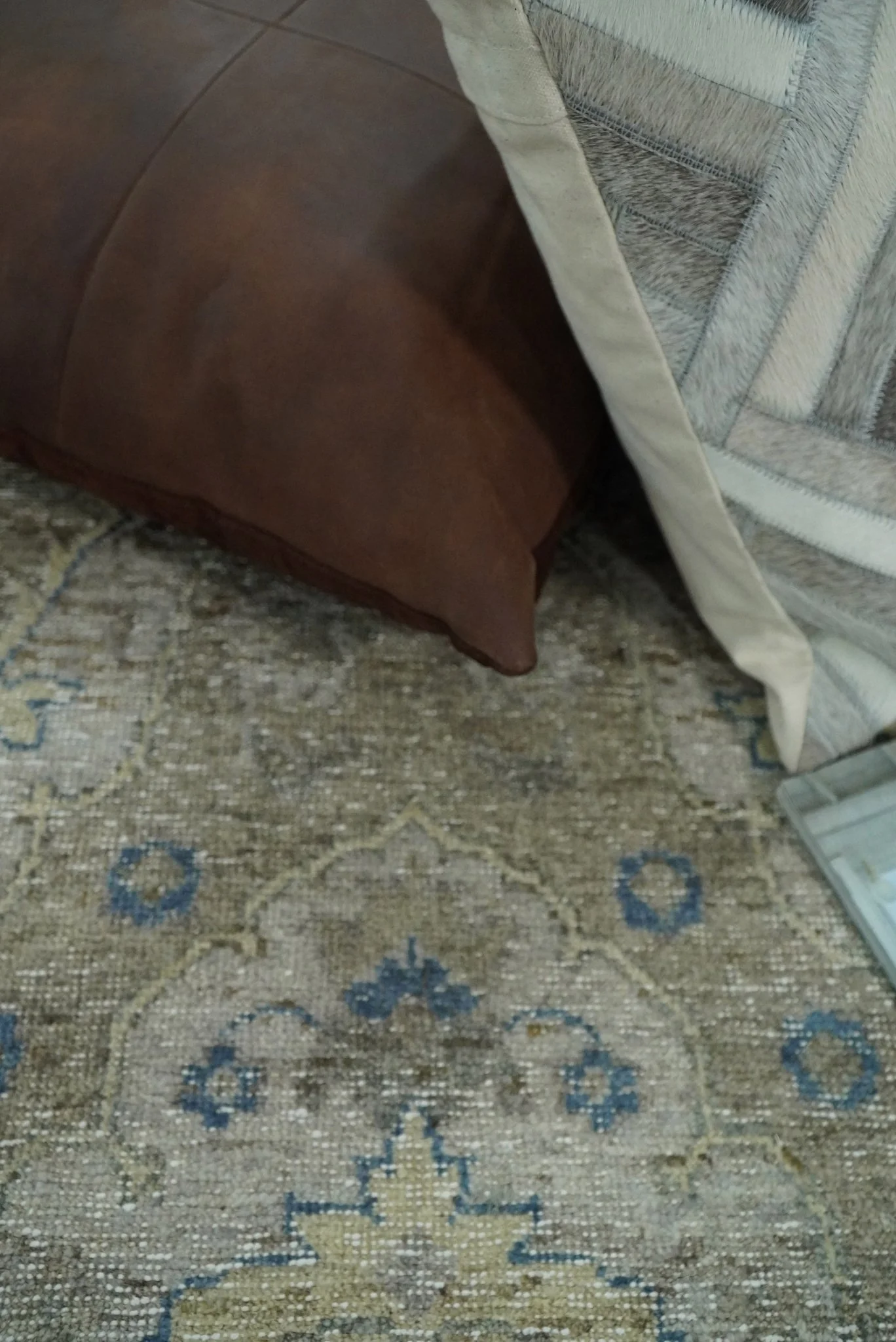 Vintage Hand Knotted 8x10 Traditional Oxidized Textured Low Pile Wool Rug | TRD2045810 - Image 6
