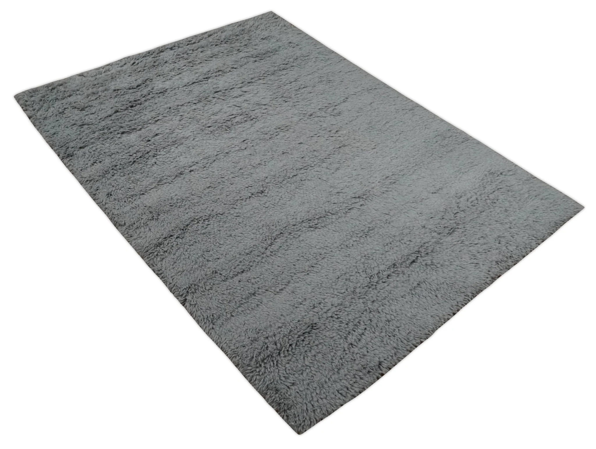 Plush Thick Beni Ourain Gray Moroccan Rug Made with fine new Zealand Custom Made Wool Area Rug - Image 8