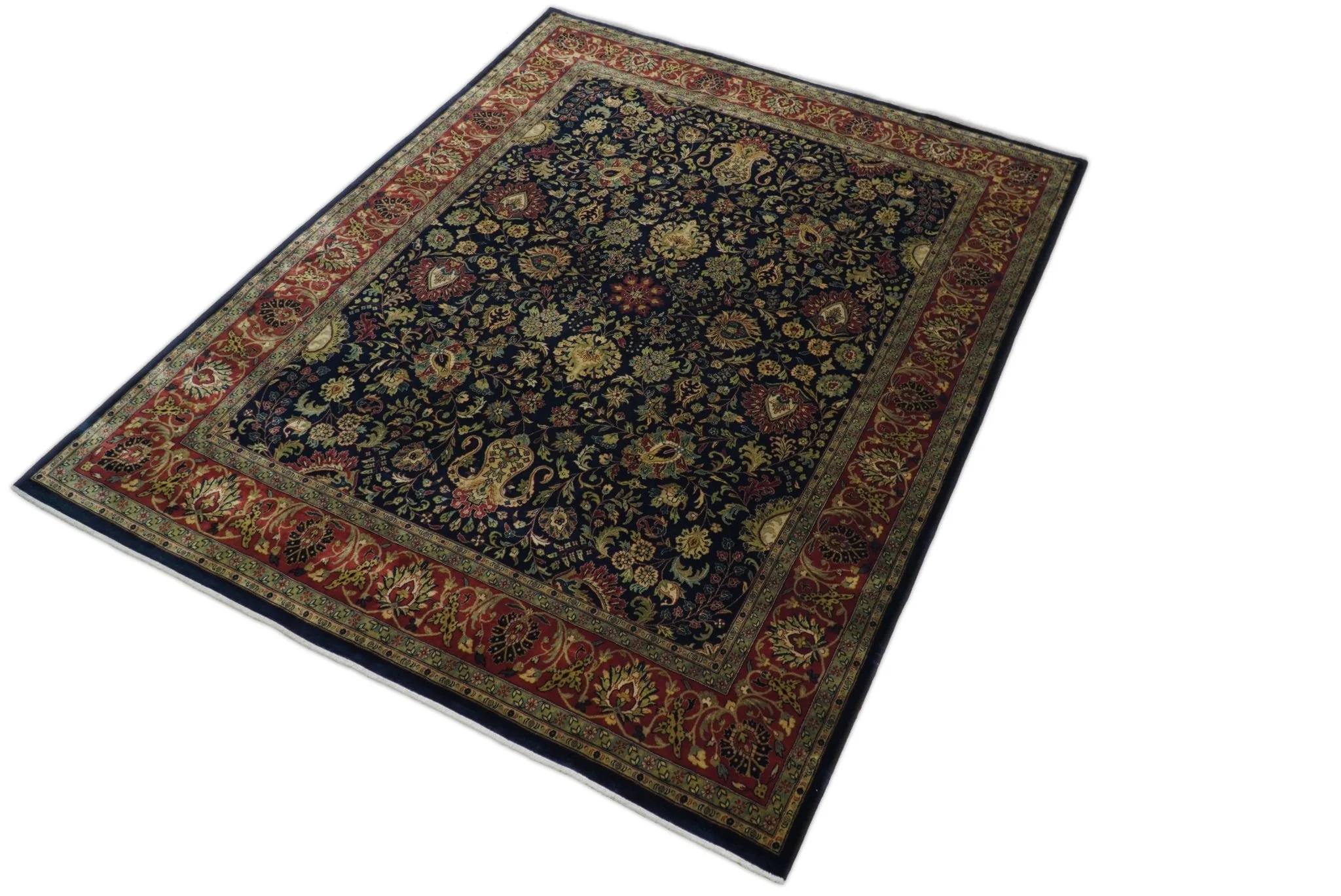 Premium look Hand Knotted Black, Brown and Gold Fine Wool Traditional Oushak Multi Size wool Area Rug - Image 9