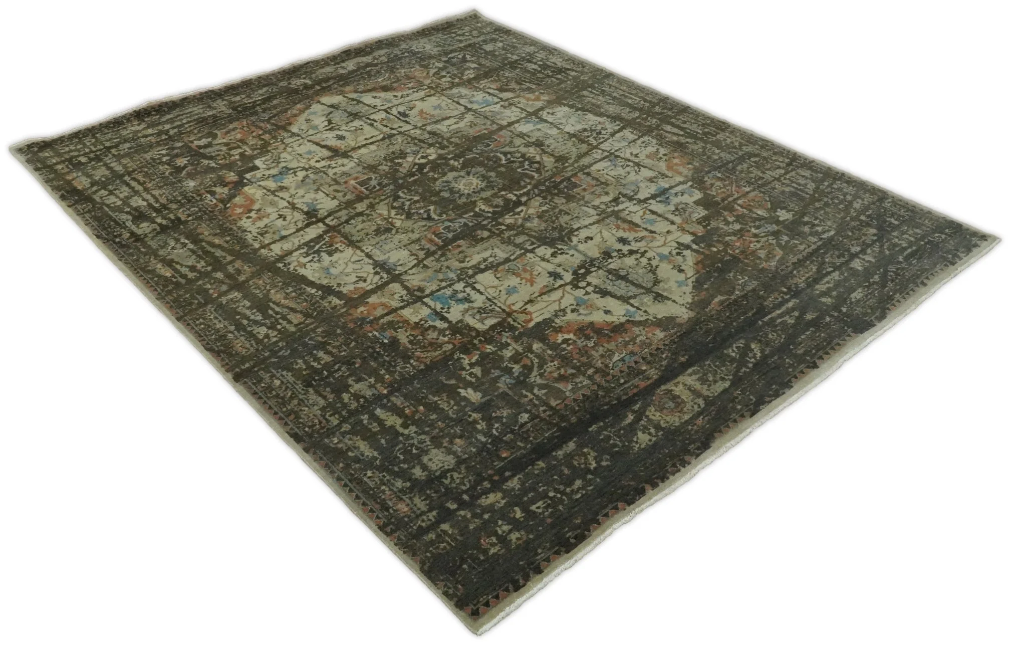 8x10 Rug | Modern Heriz Serapi Handmade Wool Area Rug | TRD1684810 - Image 10
