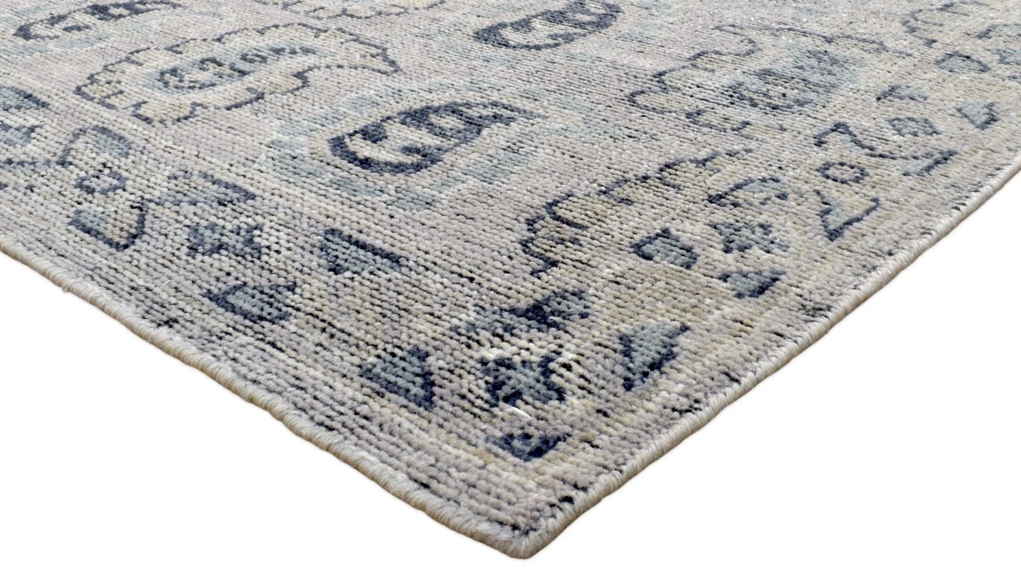 Silver and Charcoal 8'x10' Rug | Modern Handmade Wool Area Rug | The Rug Decor |TRD2142810 - Image 4