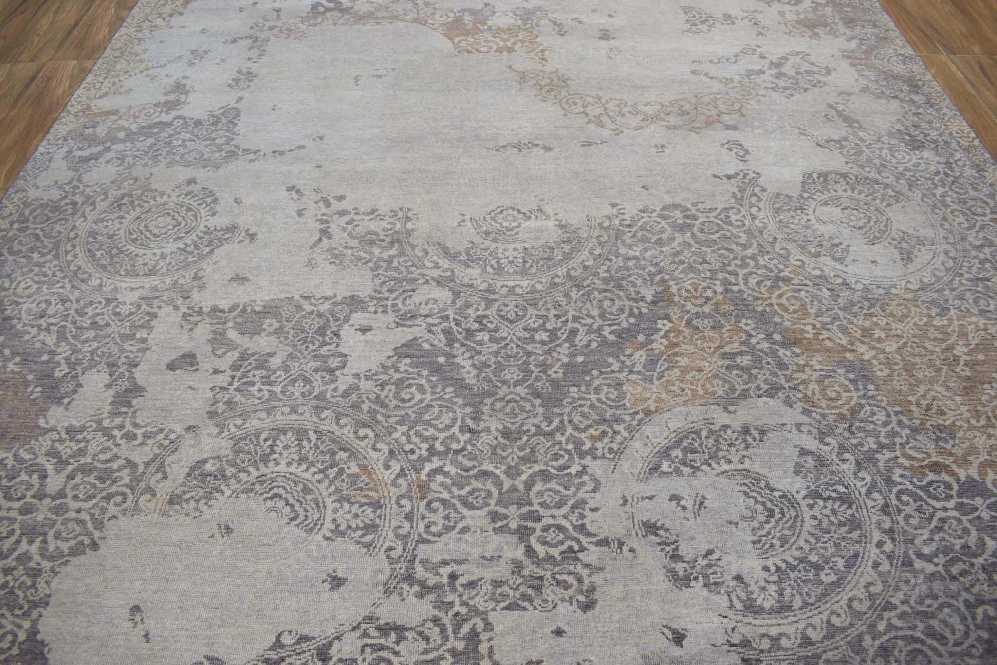 8x10 Rug | Modern Handmade Wool blended viscose Area Rug | TRD1634810 - Image 5