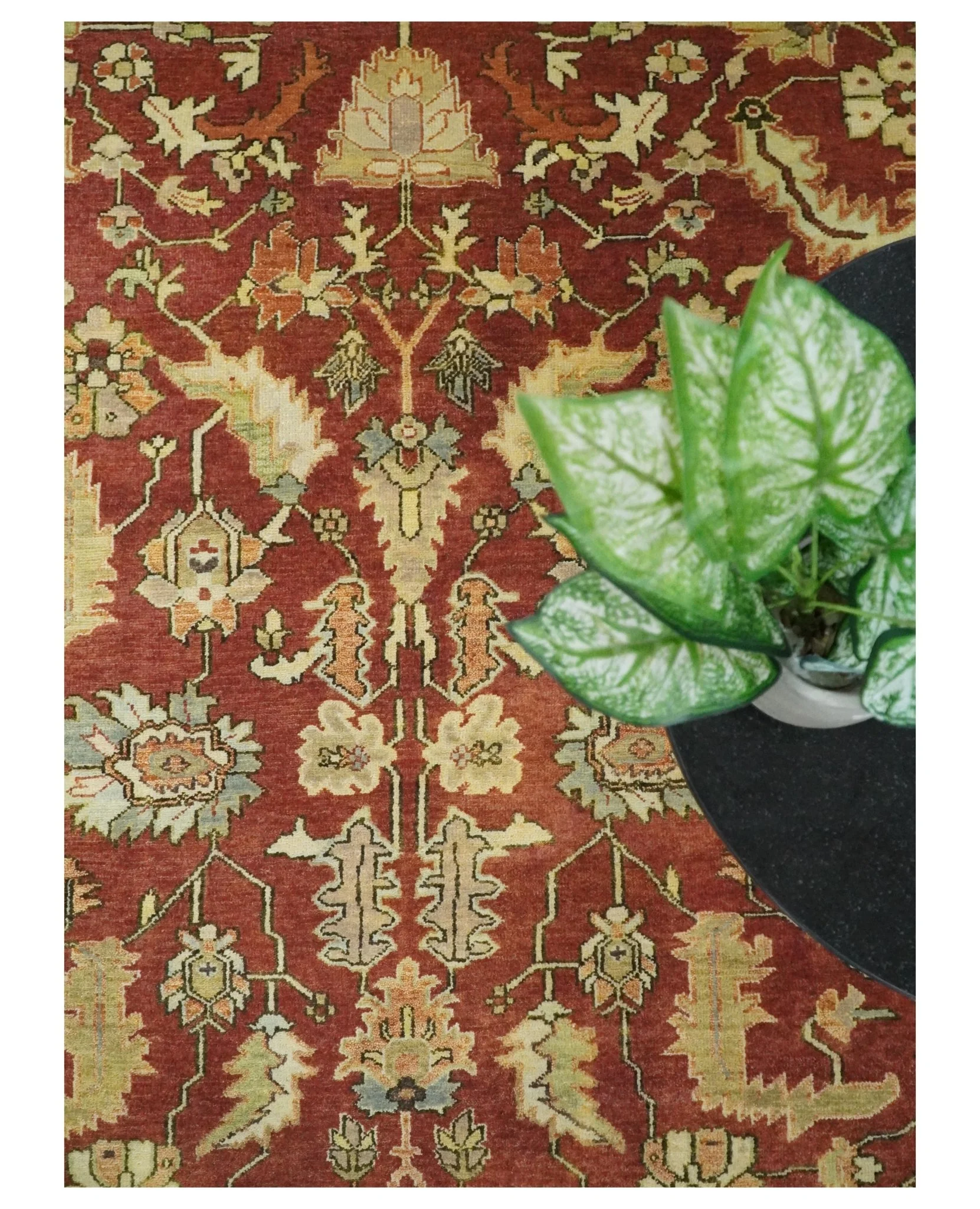 8x10 Rust and Beige Hand Knotted Traditional Antique Turkish Vintage Wool Rug | TRDCP538810 - Image 10
