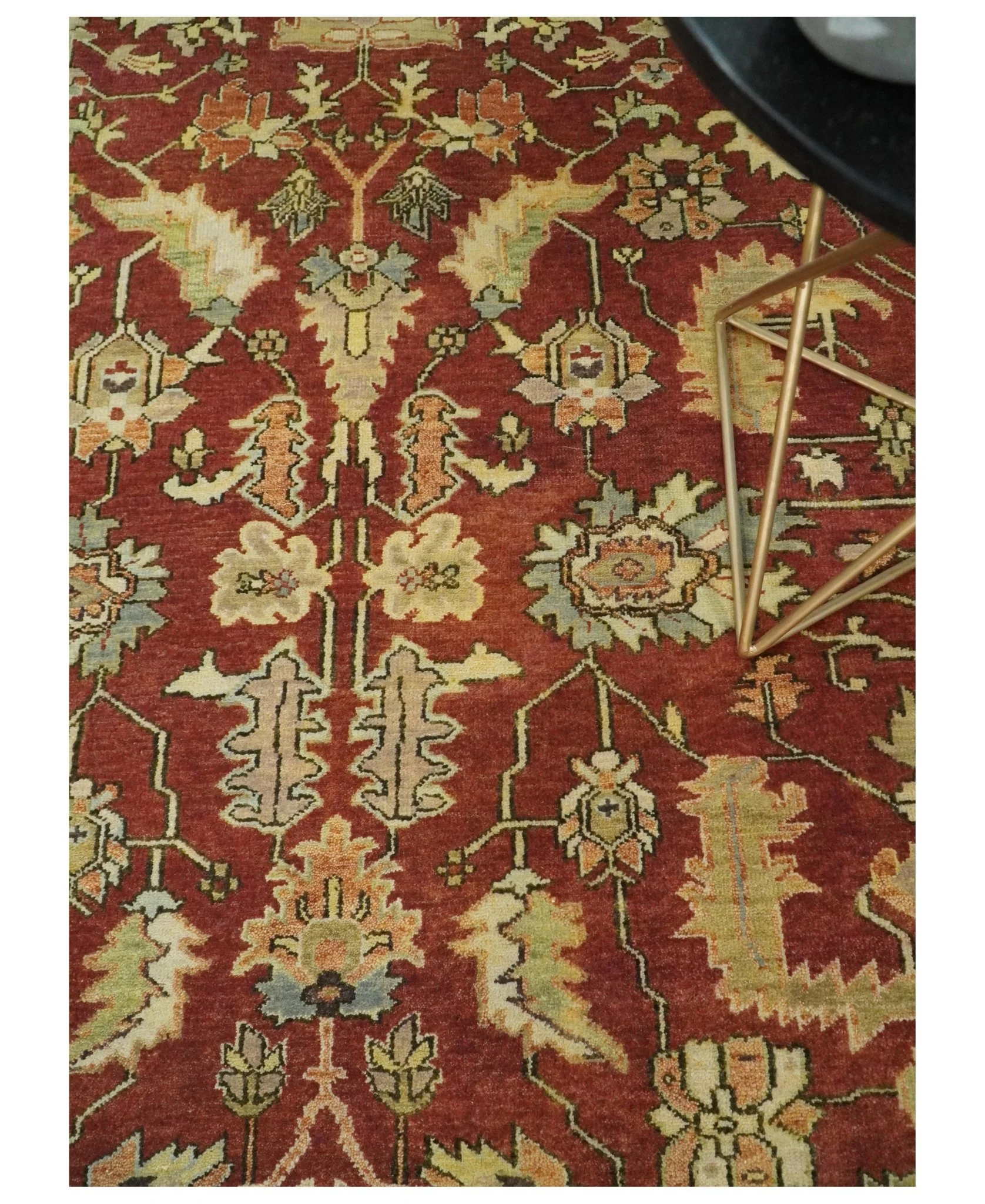 8x10 Rust and Beige Hand Knotted Traditional Antique Turkish Vintage Wool Rug | TRDCP538810 - Image 2