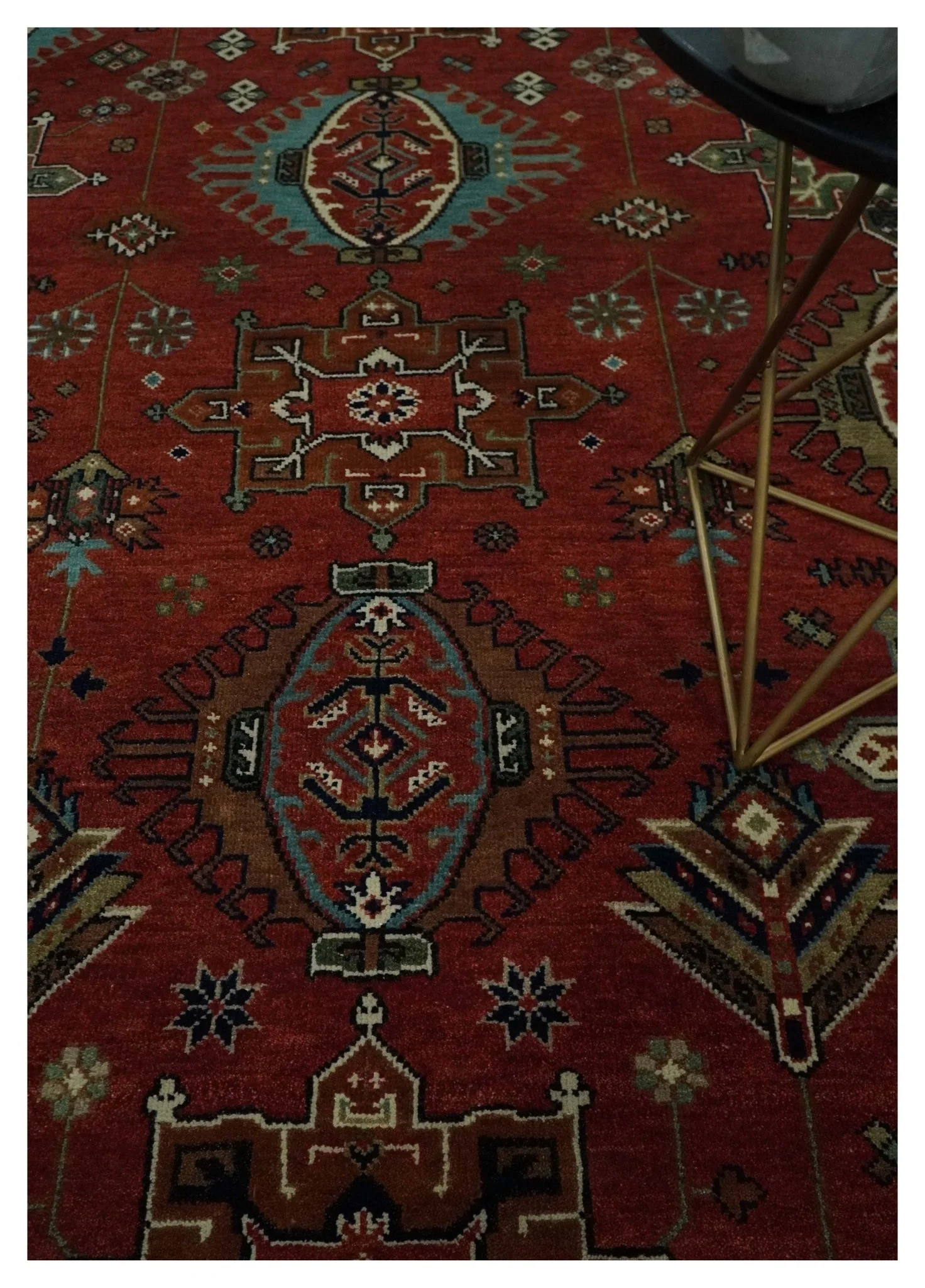 8x10 Wool Traditional Persian Rust and Black Hand knotted Serapi Area Rug | TRDCP1057810 - Image 2