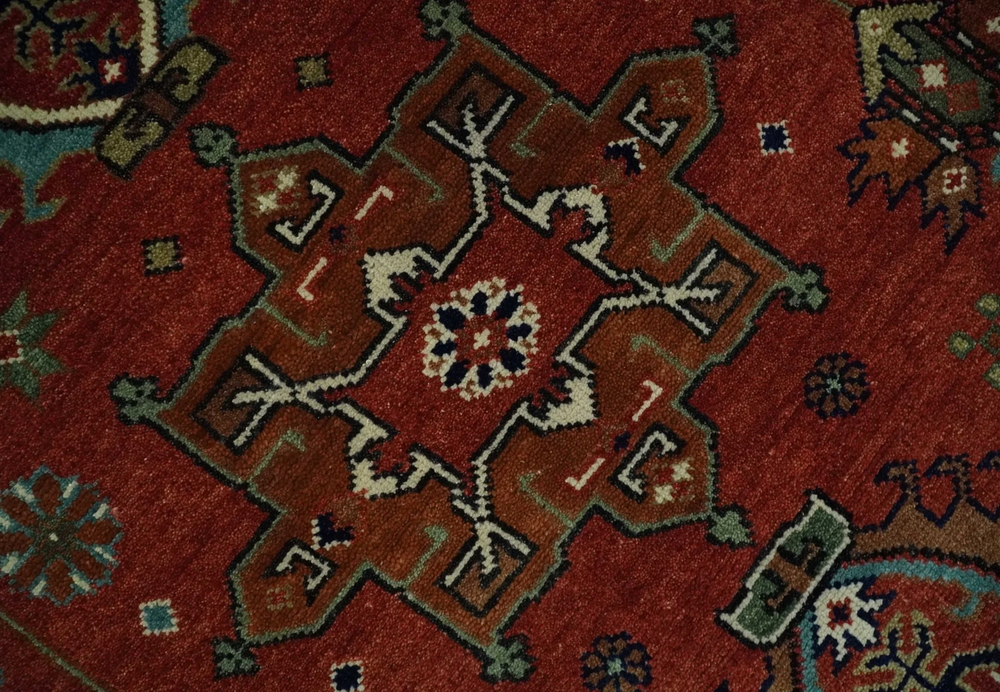 8x10 Wool Traditional Persian Rust and Black Hand knotted Serapi Area Rug | TRDCP1057810 - Image 4