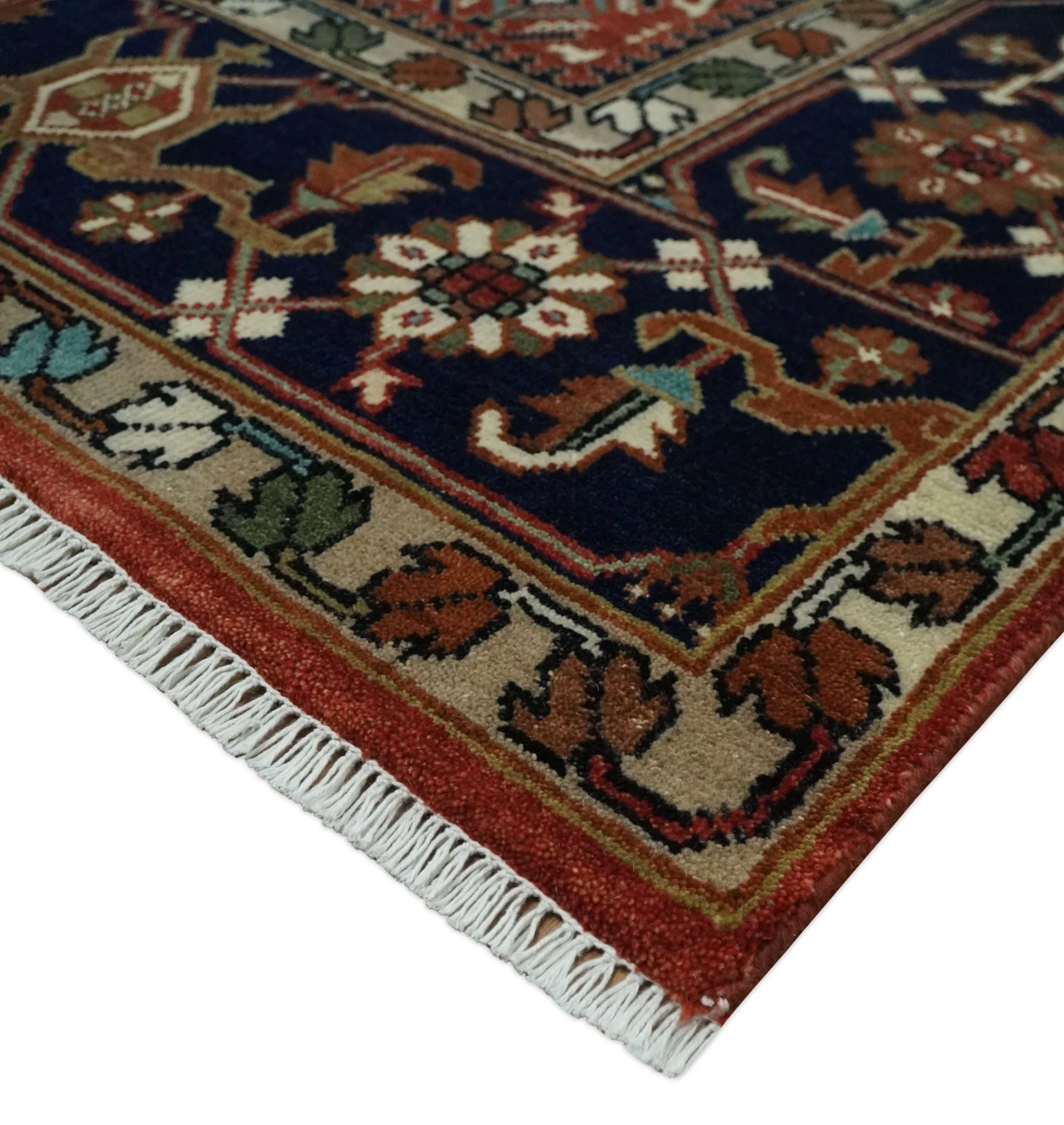 8x10 Wool Traditional Persian Rust and Black Hand knotted Serapi Area Rug | TRDCP1057810 - Image 5