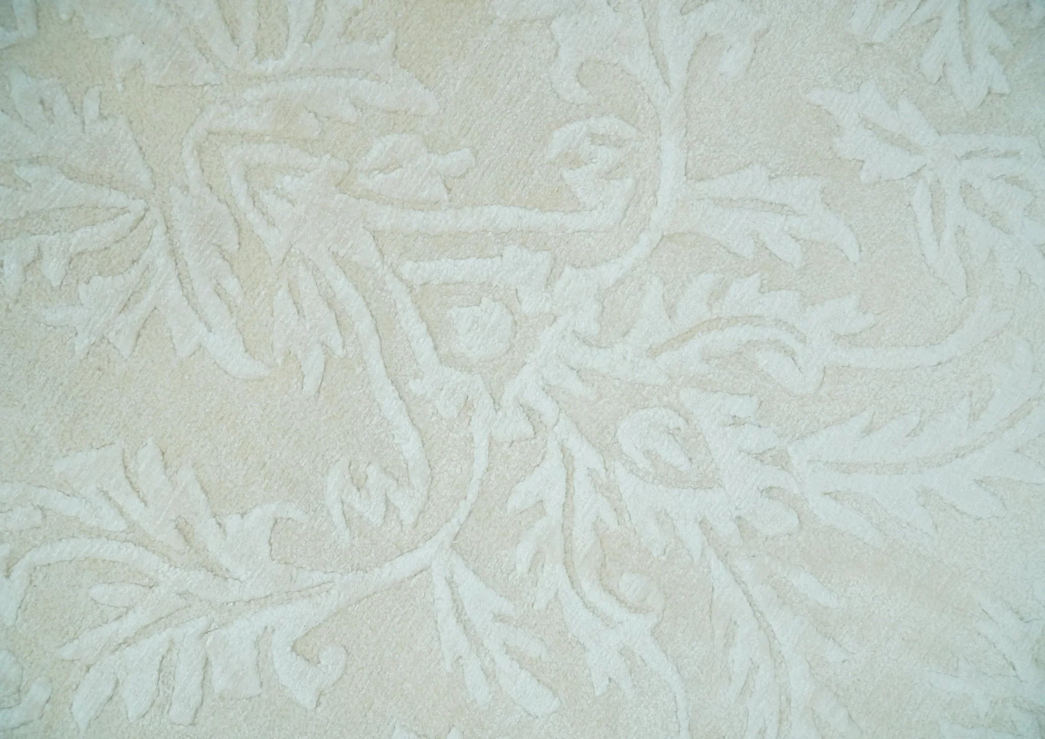 8x11 Beige and Silver Hand Woven and Carved Modern Art Silk Area Rug - Image 4