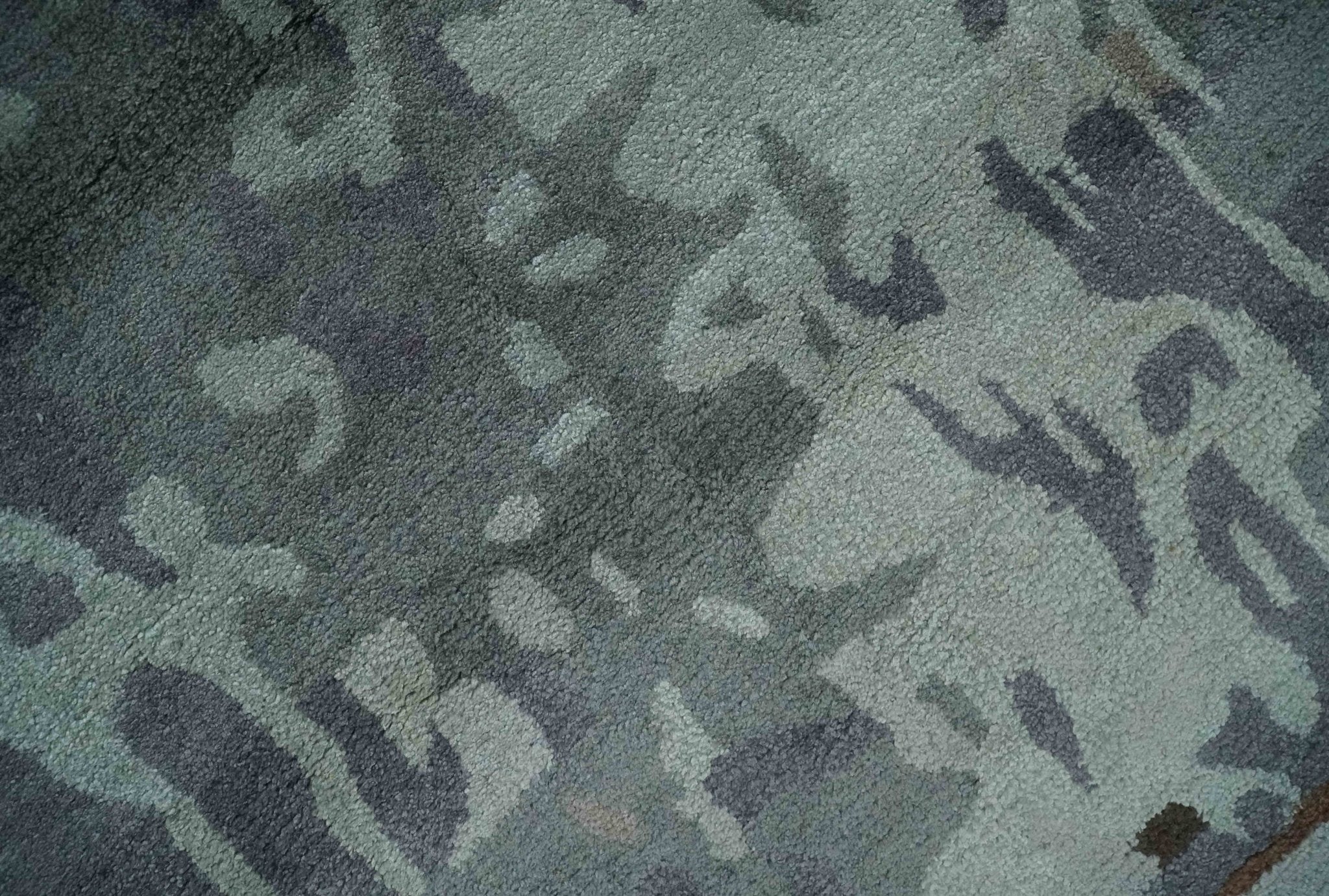 8x11 Gray, Silver and Brown Modern Abstract Hand Tufted wool and Art silk Area Rug - Image 4