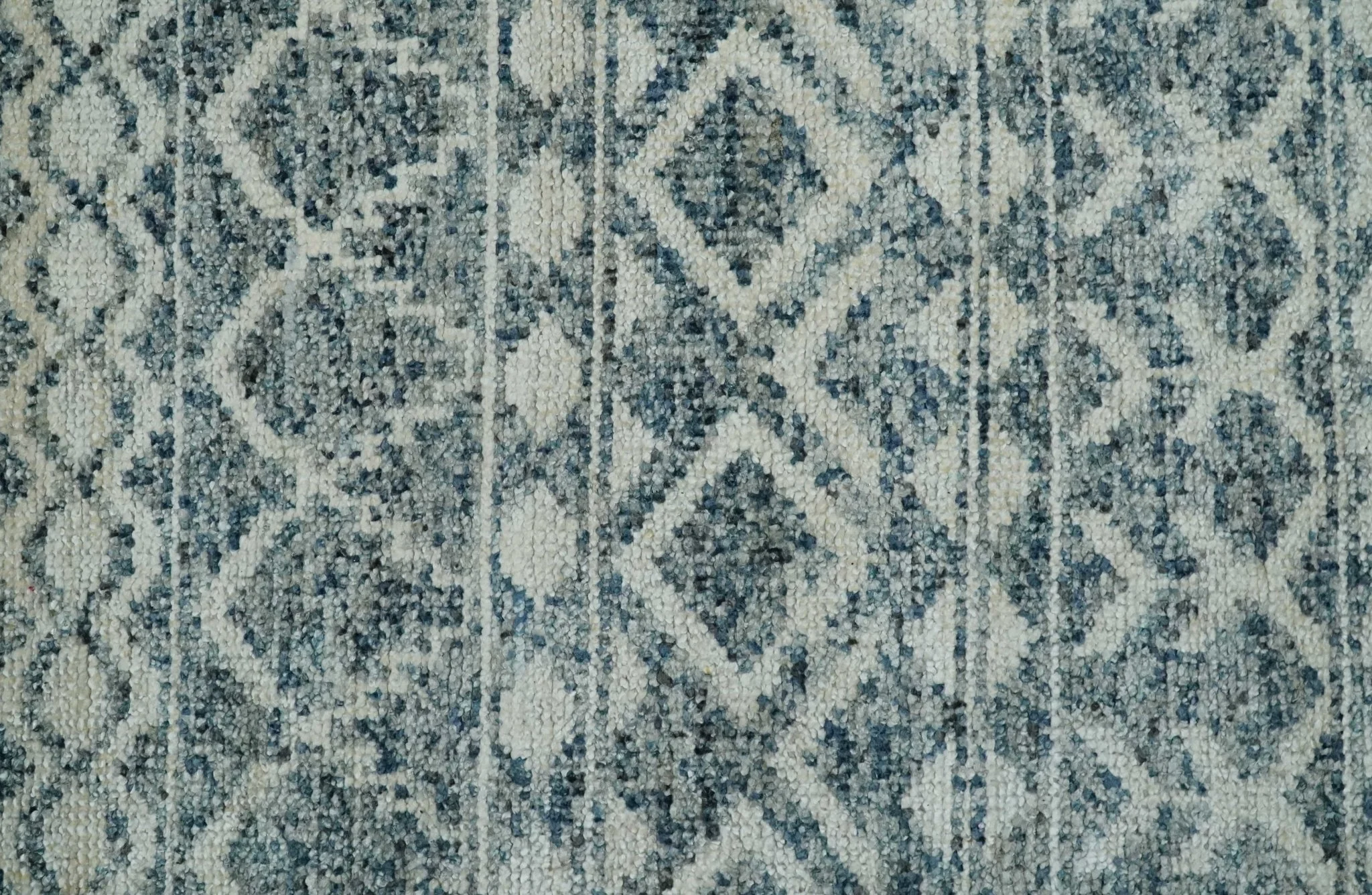 8x10, 9x12 and 10x14 Hand Knotted Blue, Beige and Camel Modern Contemporary Southwestern Tribal Trellis Recycled Silk Area Rug | OP13 - Image 9