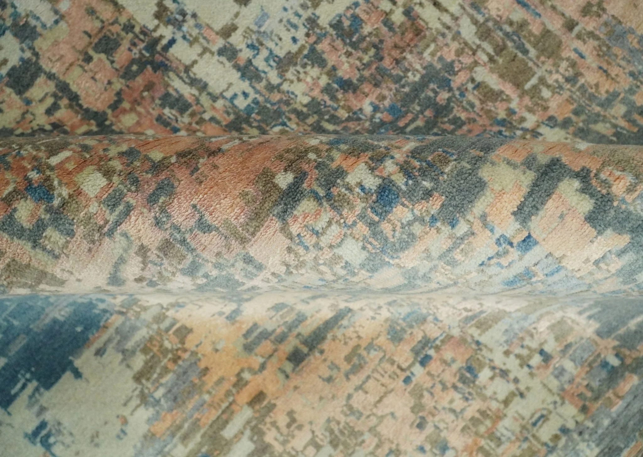 9x12 Fine Hand Knotted Brown Multicolor Modern Abstract Wool Area Rug | AGR34 - Image 8